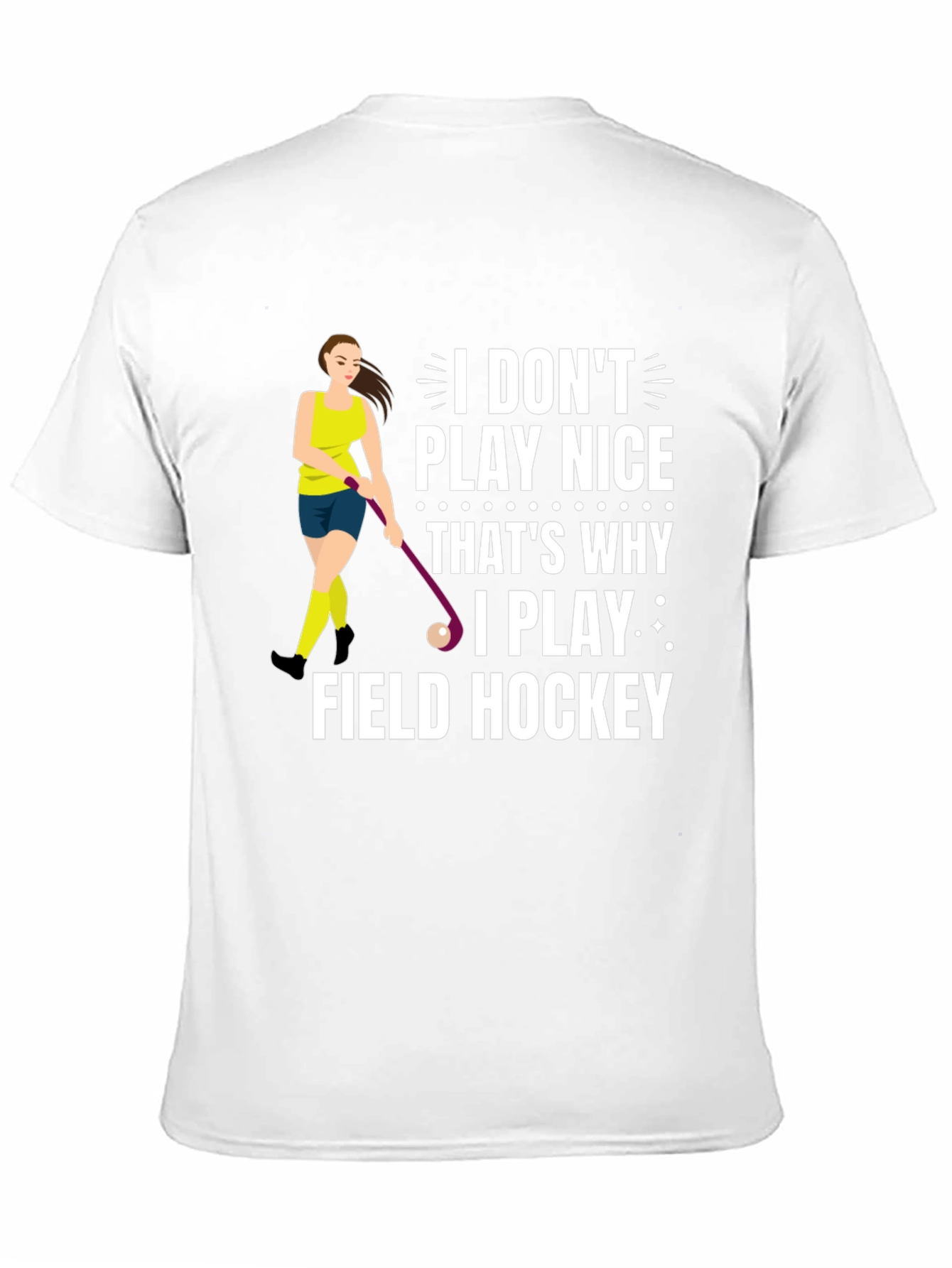 Black Funny Field Hockey T-Shirt view 11