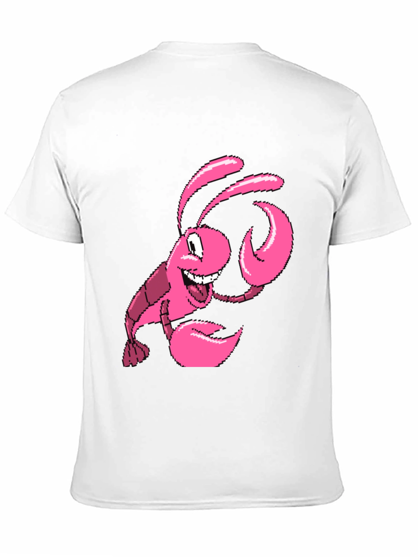 Black Pink Lobster Graphic Tee - Quirky Novelty T-Shirt view 11