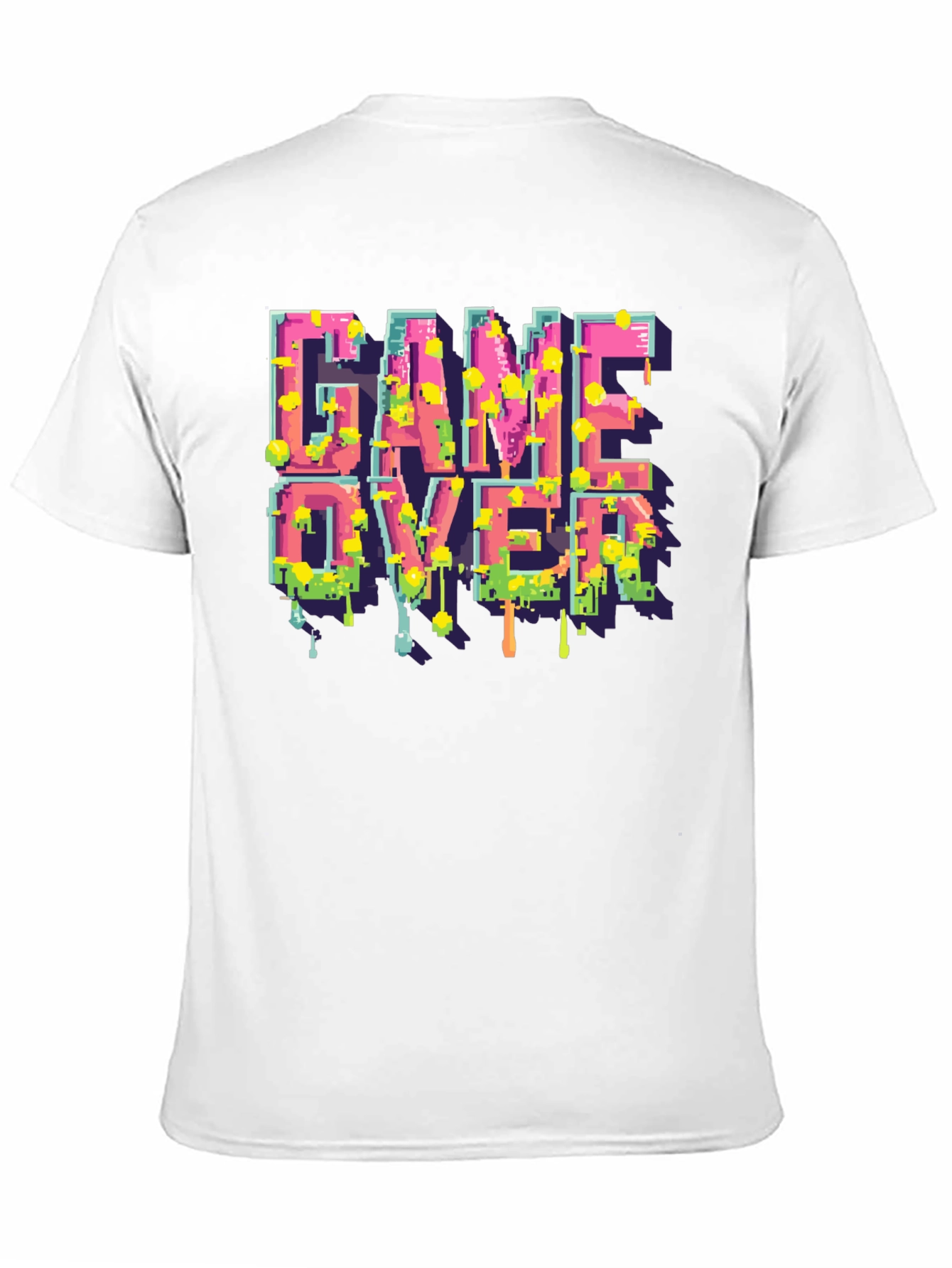 Black Game Over Pixelated T-Shirt view 11