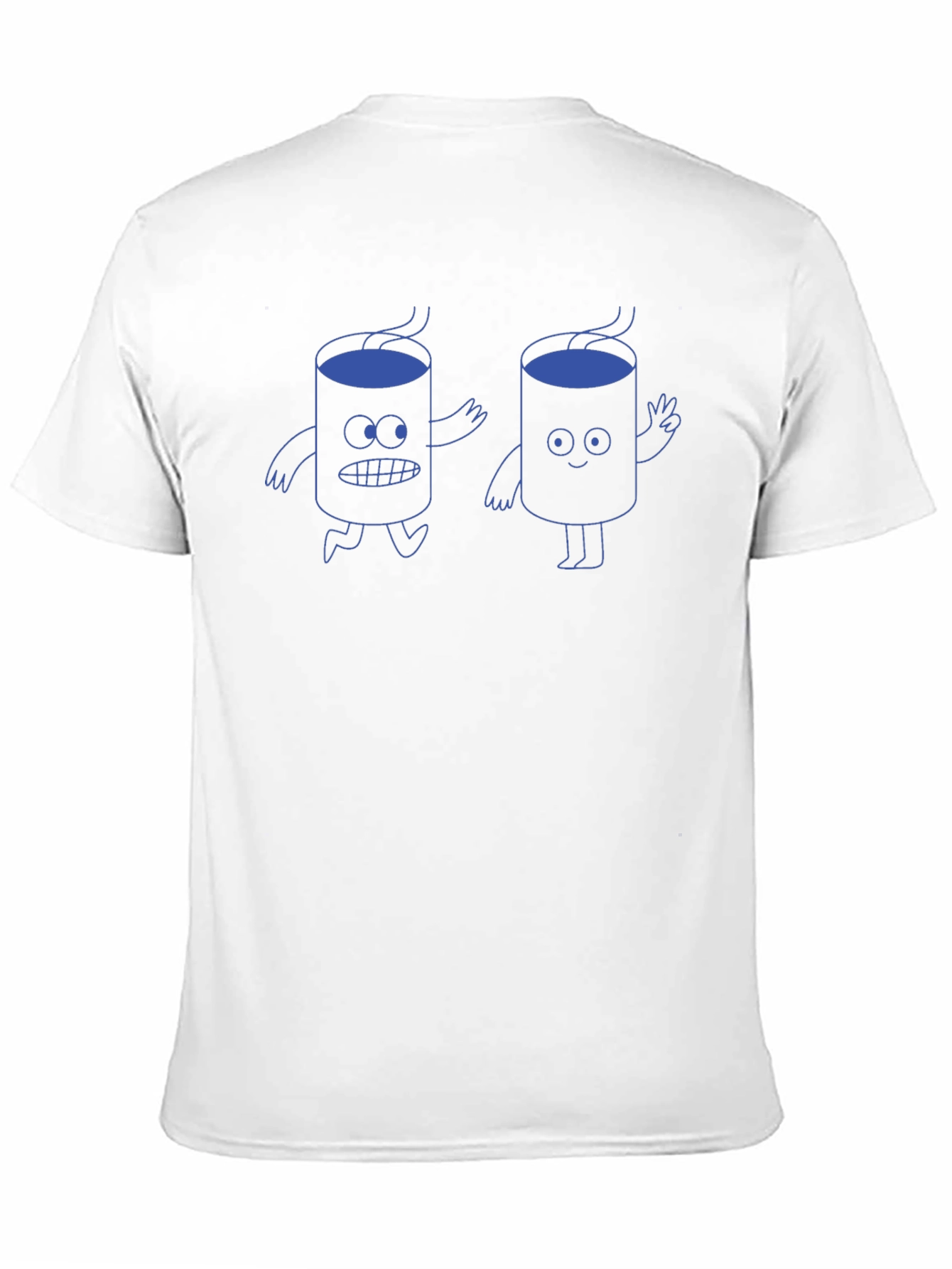 Black Cartoon Coffee Graphic T-Shirt - Black Cotton Tee view 11