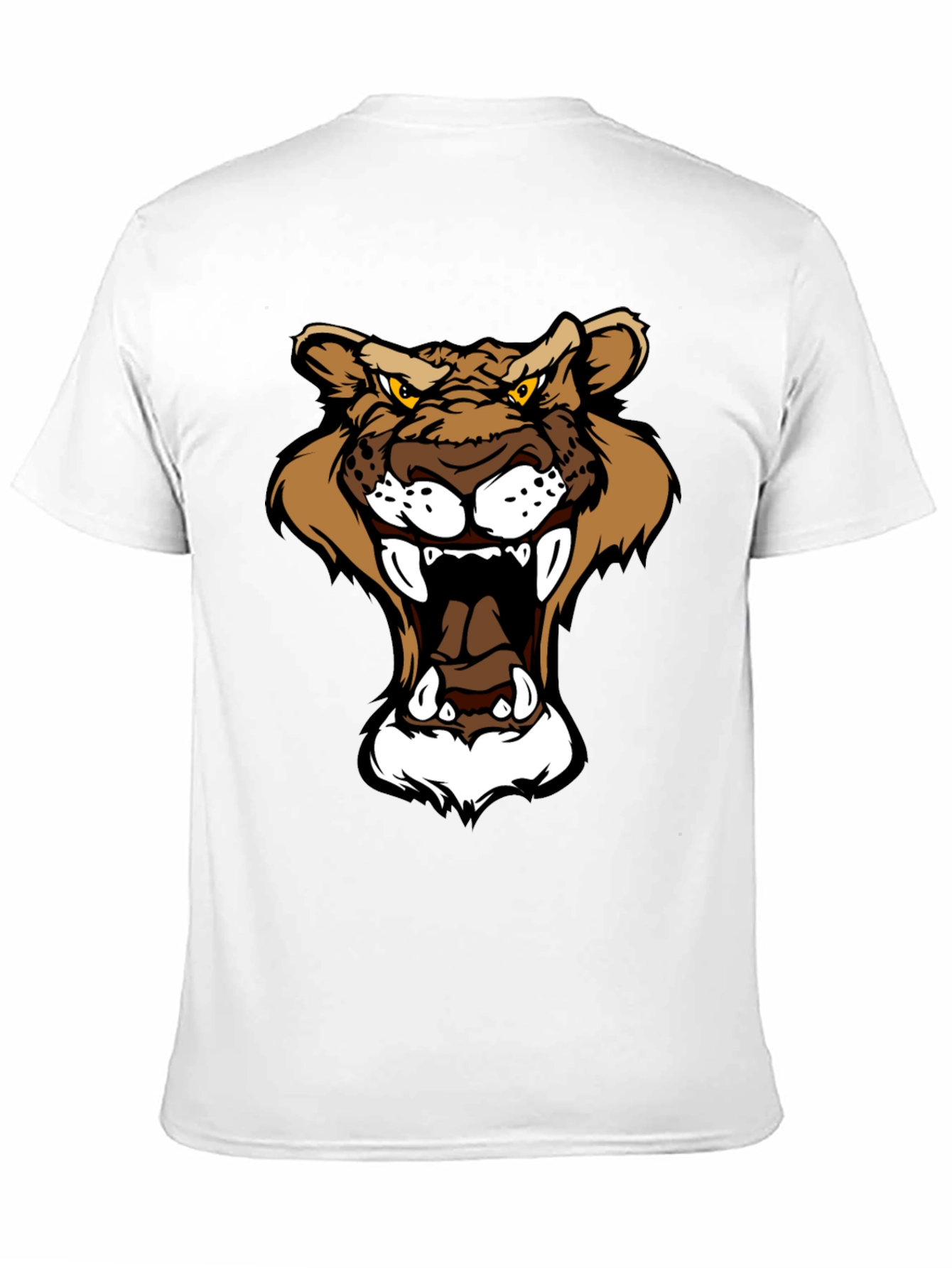 Black Roaring Mountain Lion Graphic T-Shirt view 11