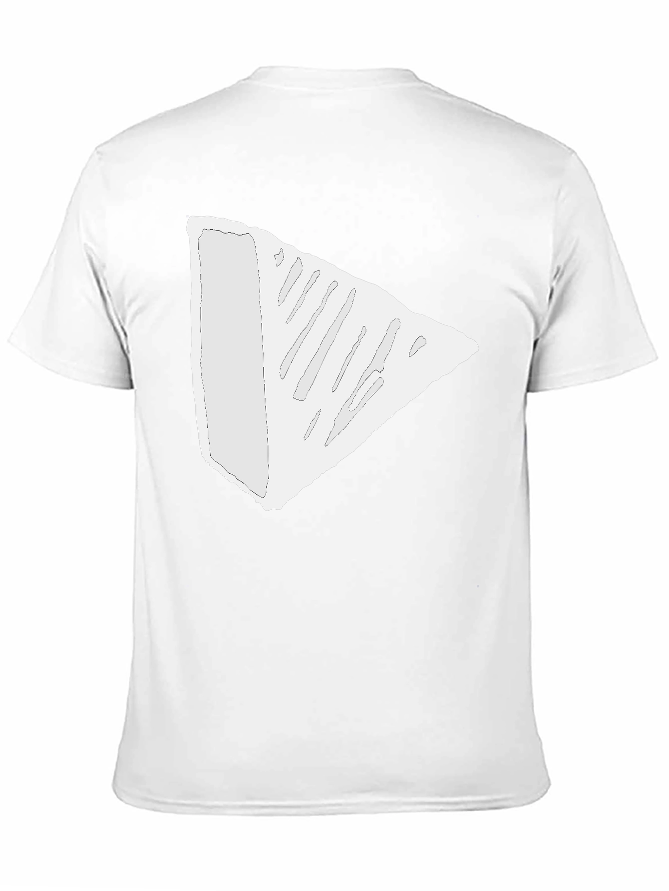 Black Modern Triangle Tee - Black Cotton Blend T-Shirt view 11