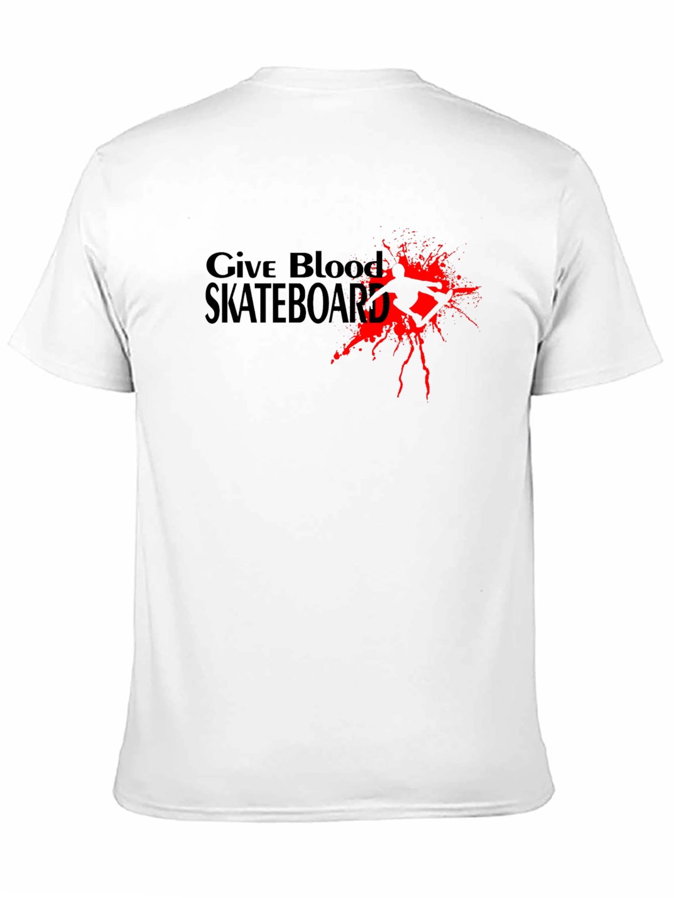 Black Give Blood Skateboard Graphic T-Shirt view 11