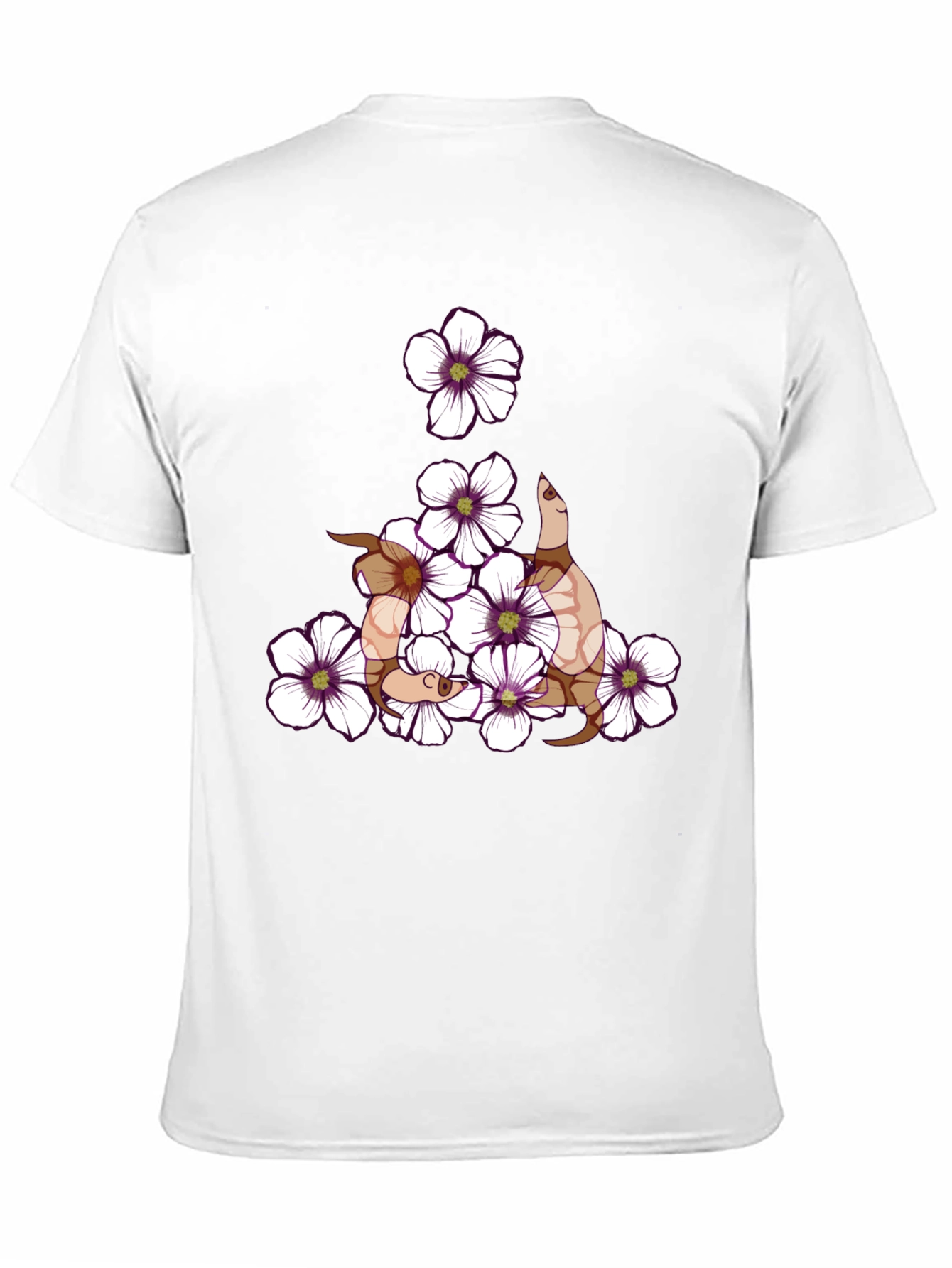 Black Floral Snake Graphic T-Shirt - Stylish & Unique view 11