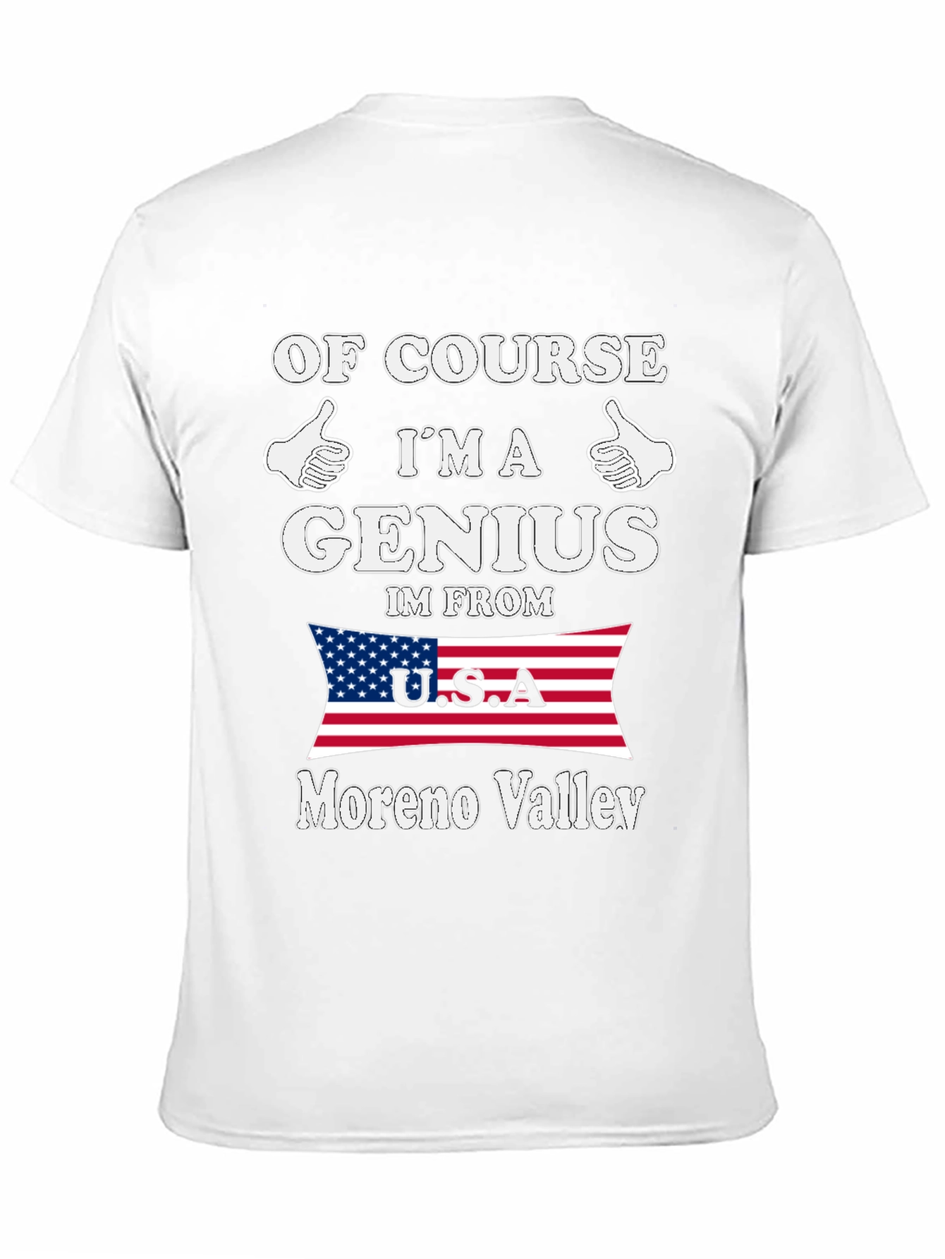 Black Of Course I'm A Genius Moreno Valley T-Shirt view 11