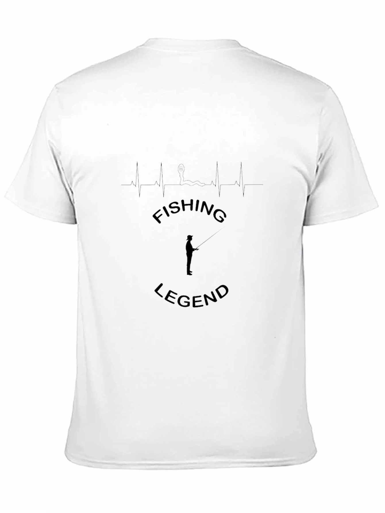 Black Fishing Legend T-Shirt - Graphic Design view 11
