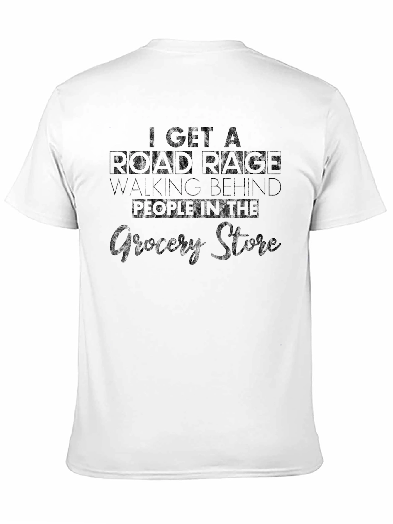 Black Road Rage Grocery Store T-Shirt - Black view 11