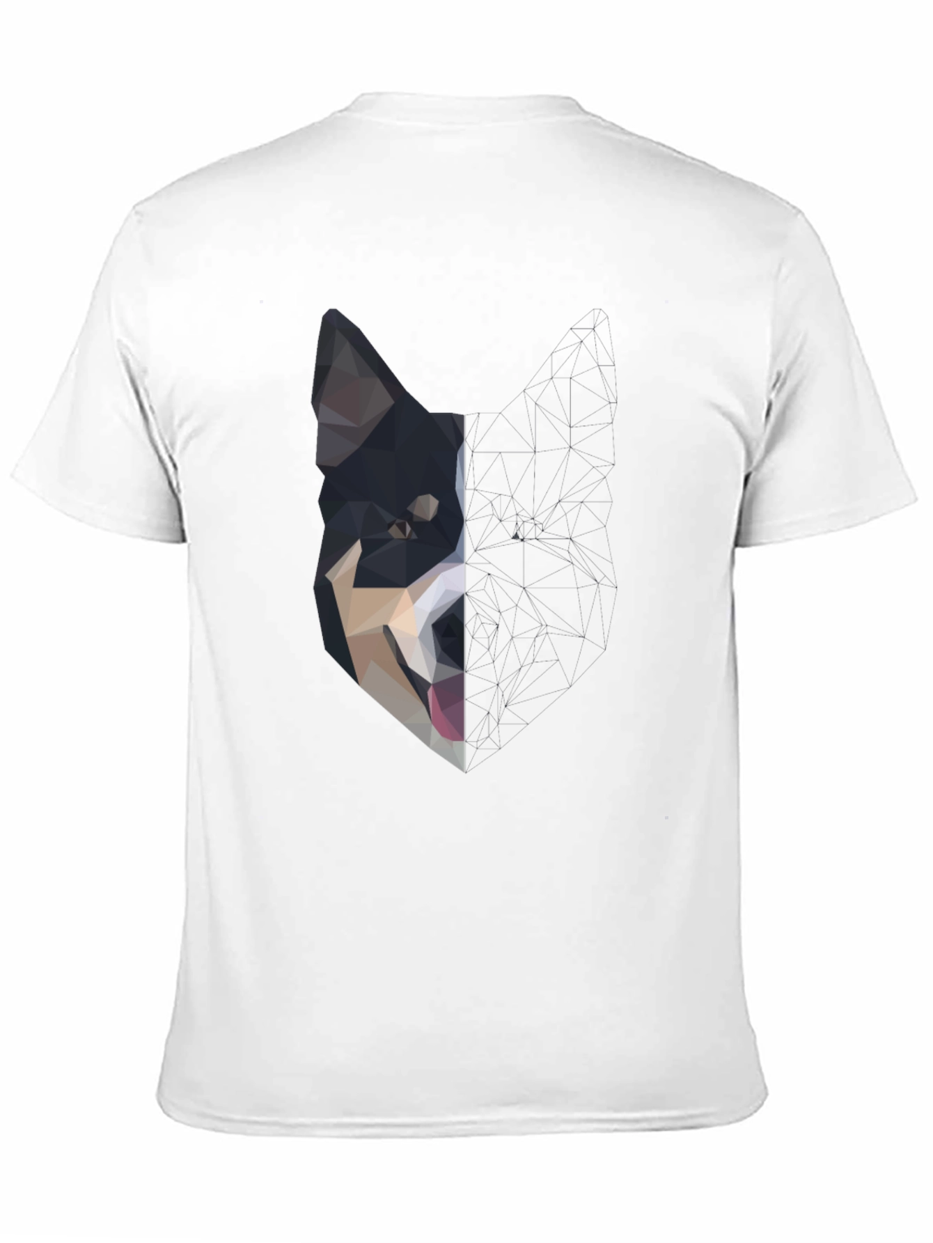 Black Abstract Dog Graphic Black T-Shirt view 11