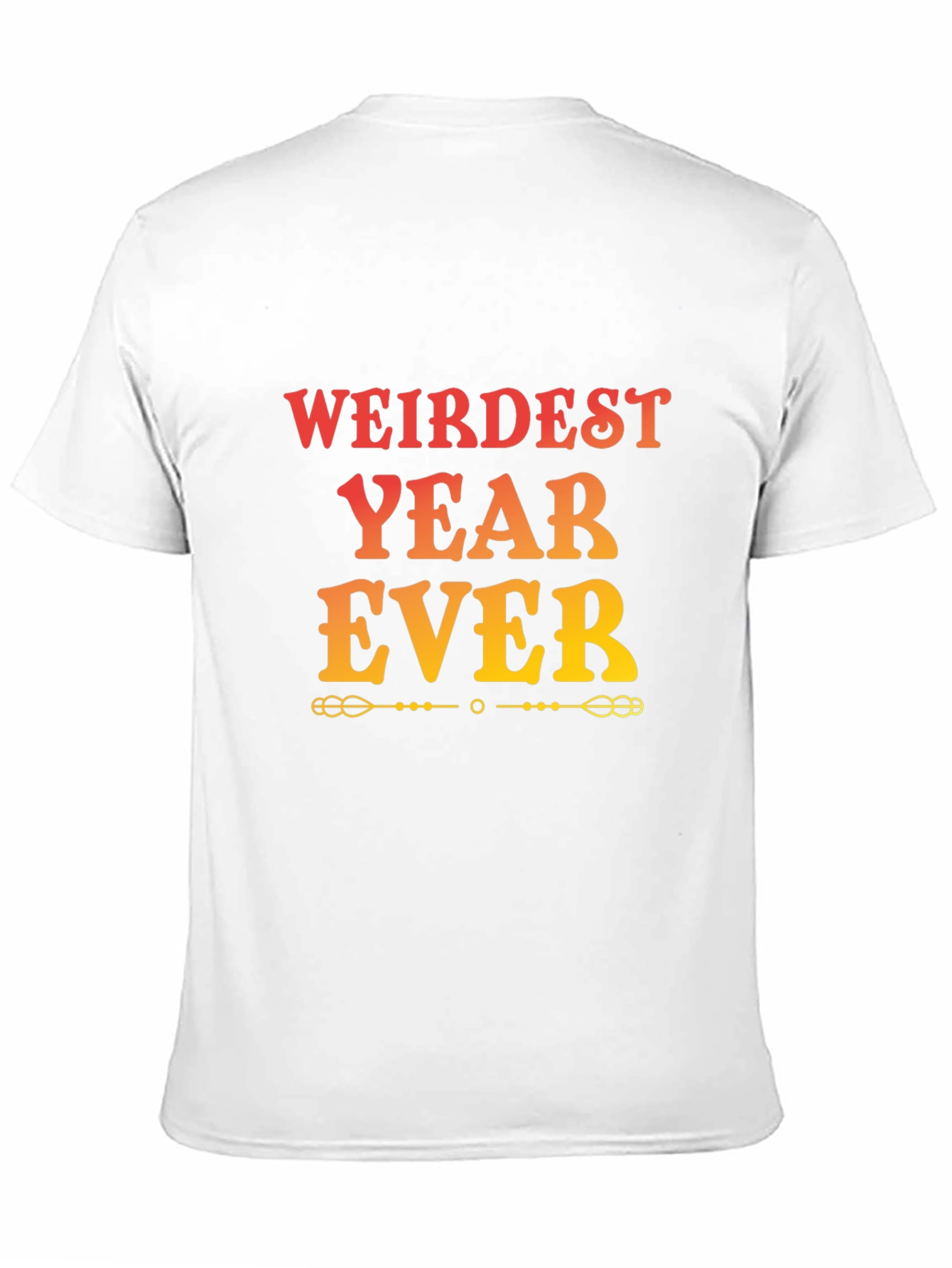 Black Weirdest Year Ever Graphic Tee - Unisex Black T-Shirt view 11