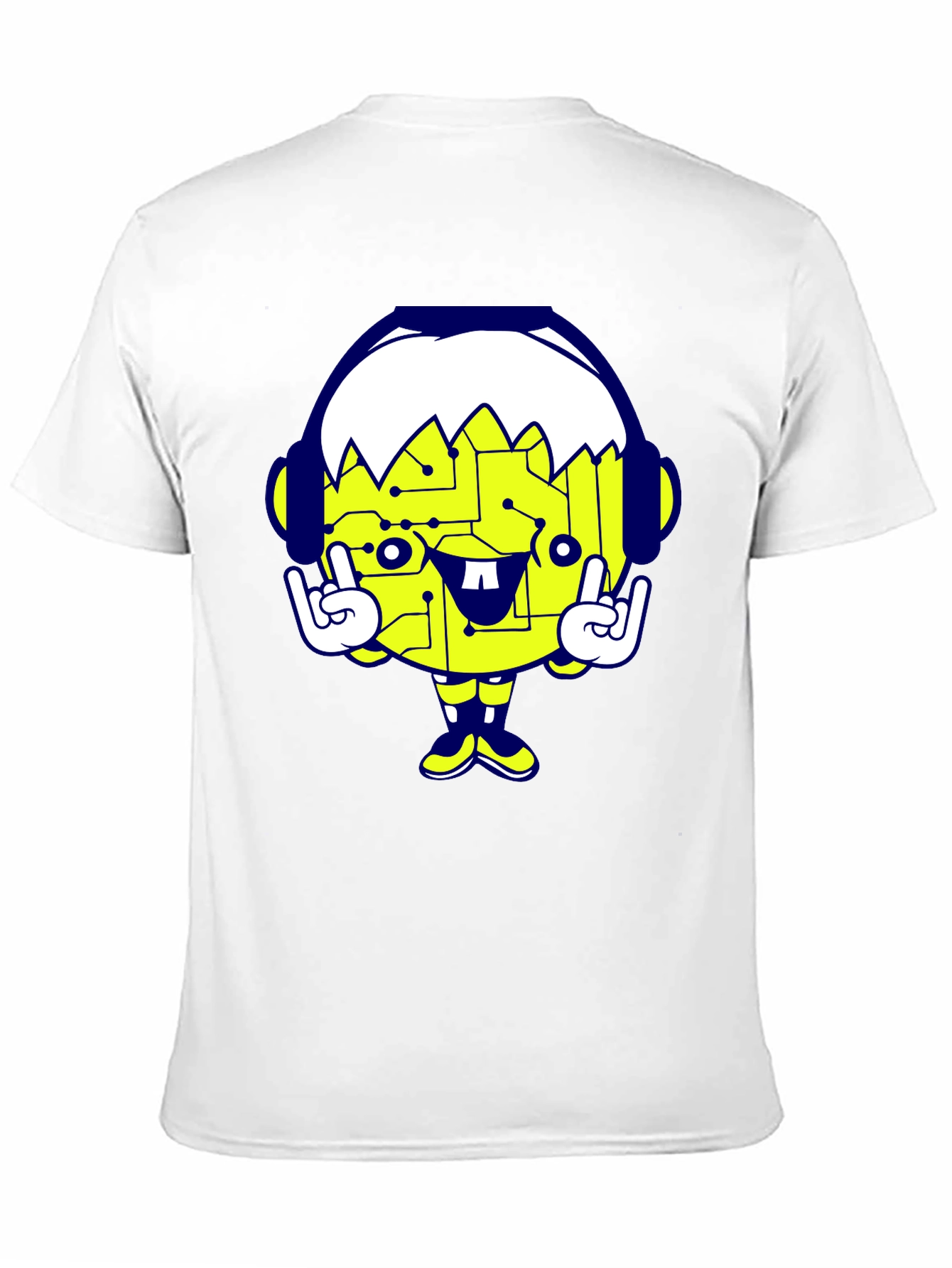 Black Cool Cartoon Graphic Black T-Shirt view 11