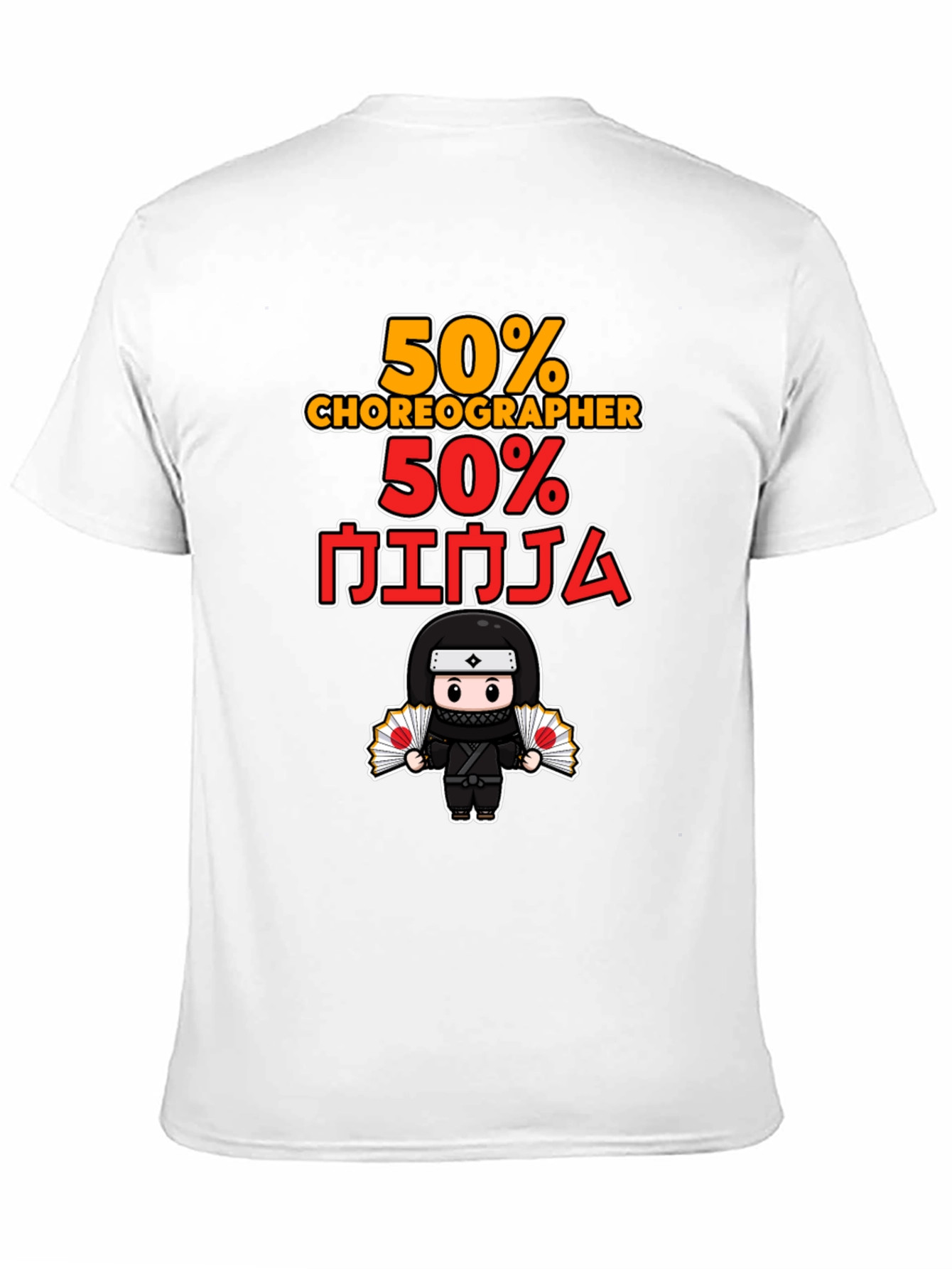 Black 50% Choreographer 50% Ninja Graphic T-Shirt view 11