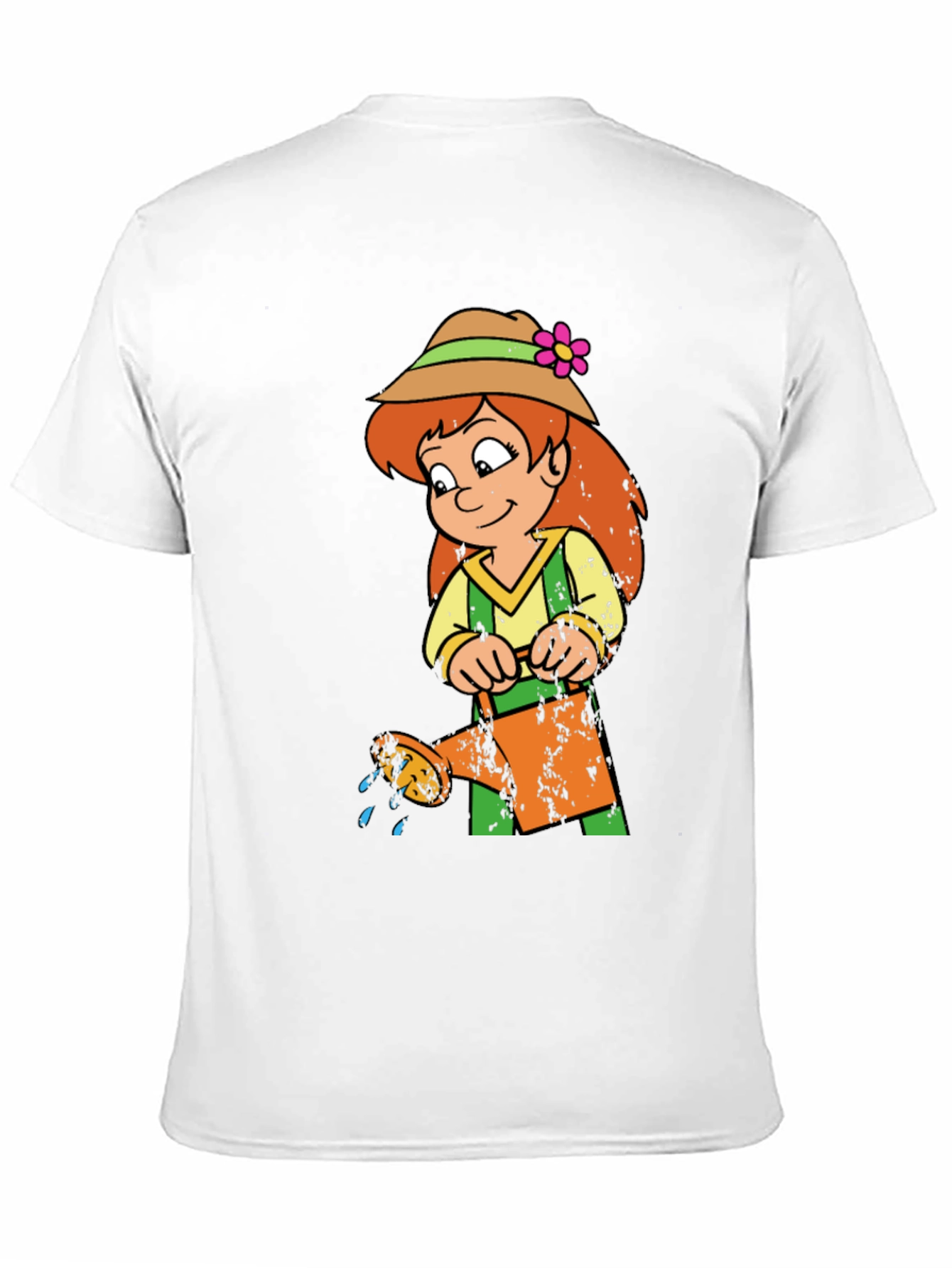 Black Cartoon Gardener Graphic T-Shirt view 11