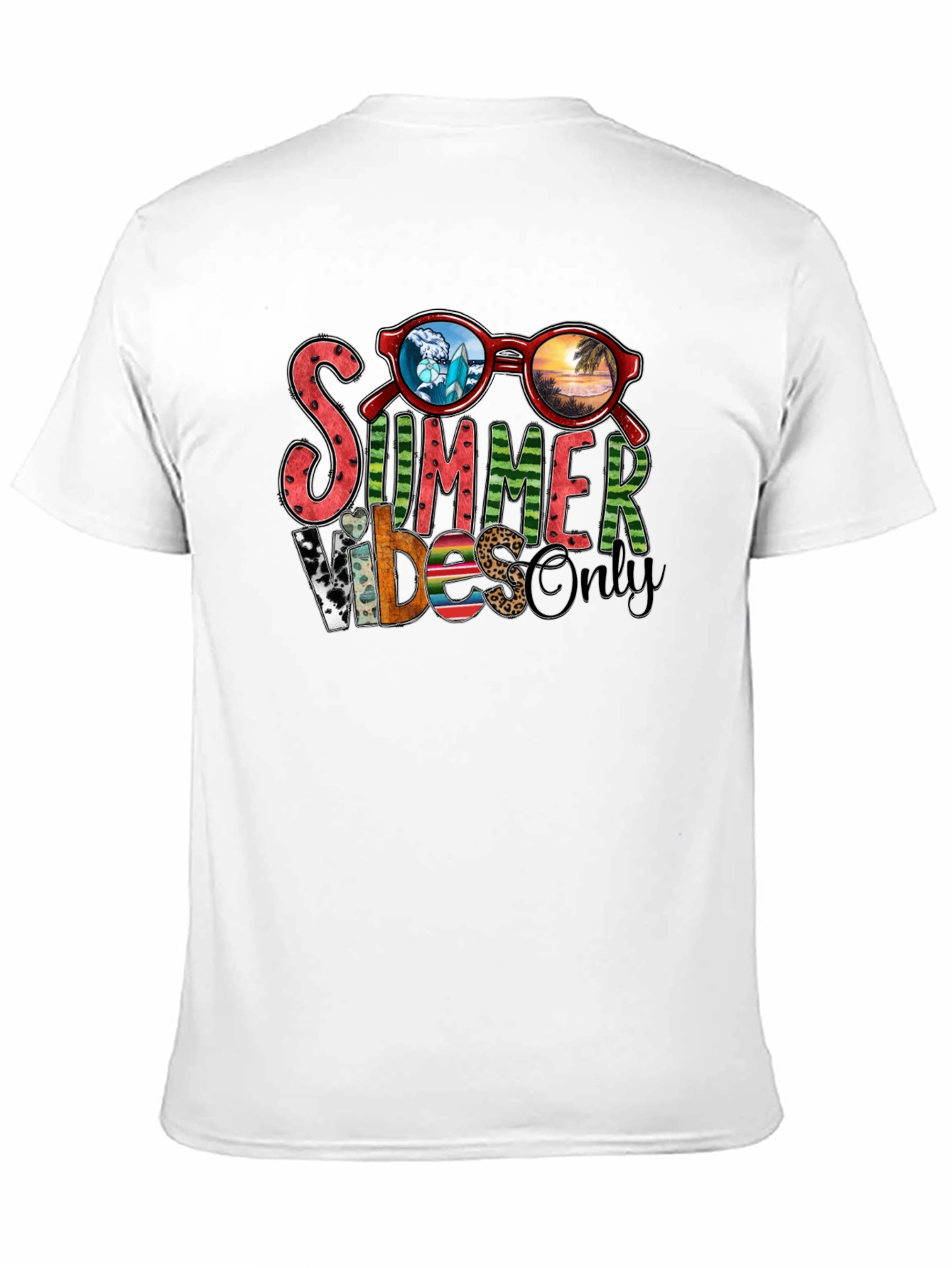 Black Summer Vibes Only T-Shirt - Graphic Tee view 11