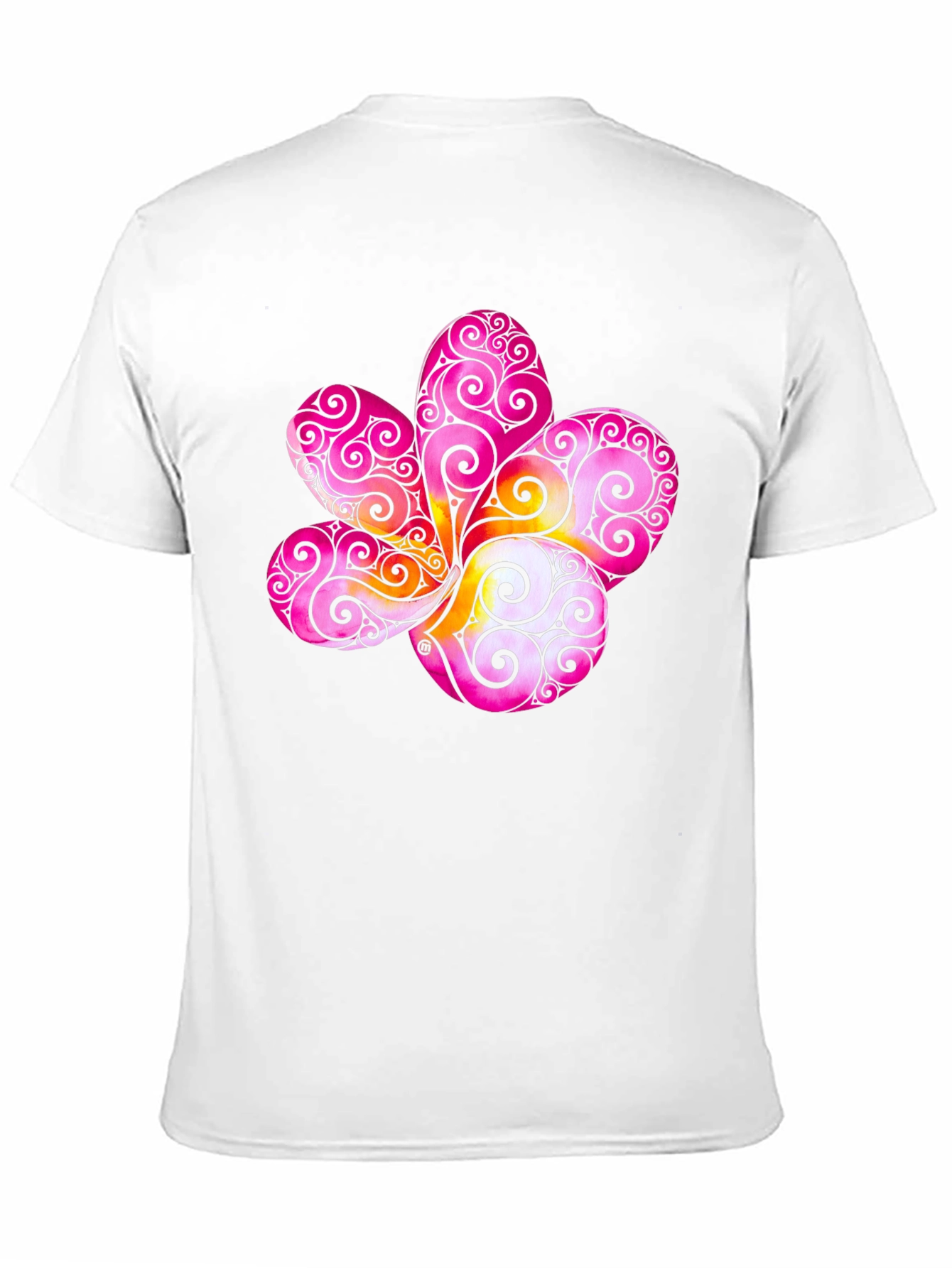 Black Floral Swirl Graphic Black T-Shirt view 11