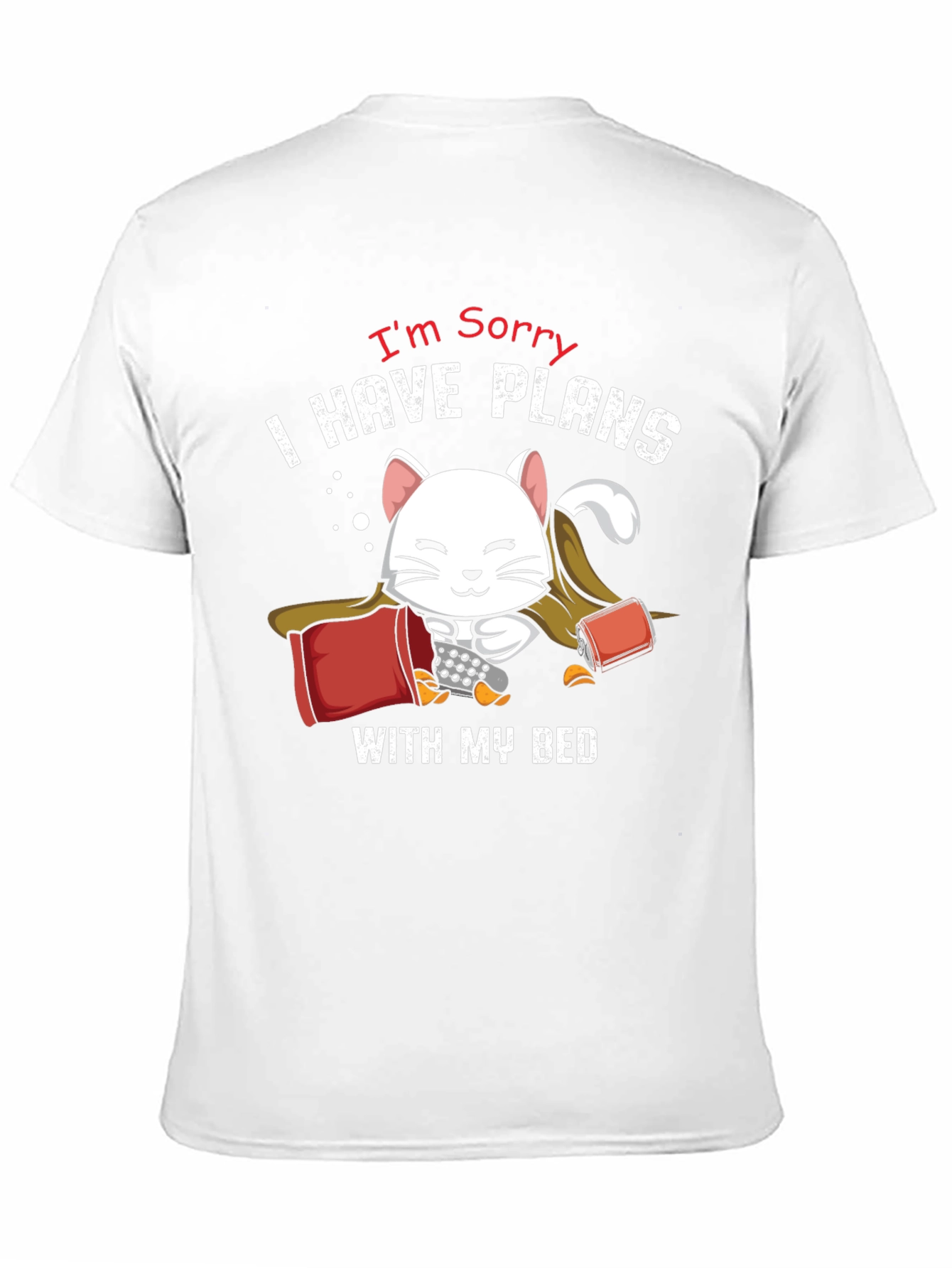 Black Funny Cat Bed Plans T-Shirt - Novelty Graphic Tee view 11