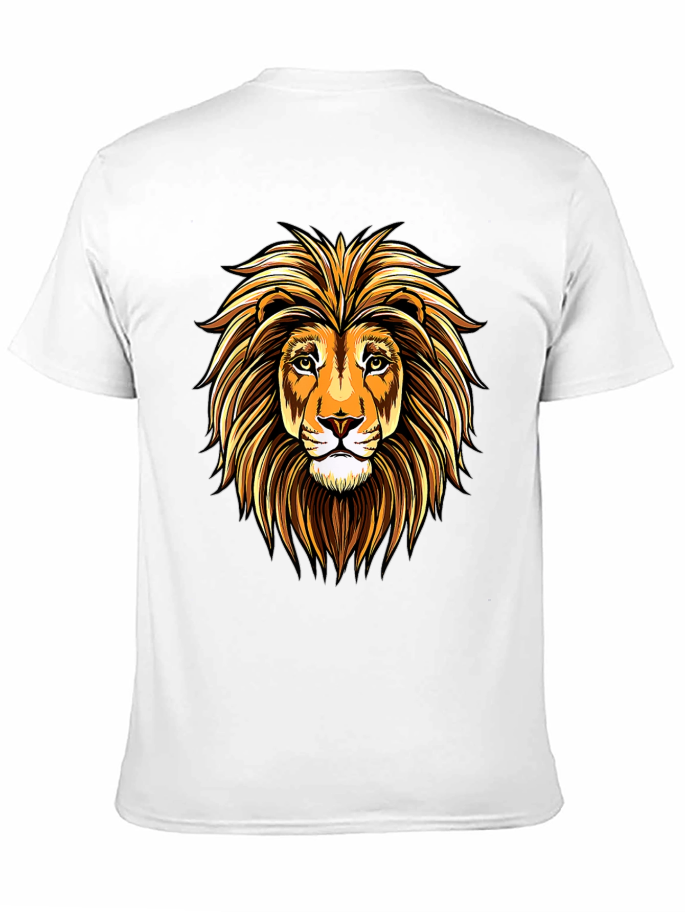 Black Lion Head Graphic Tee - Mens Black T-Shirt view 11