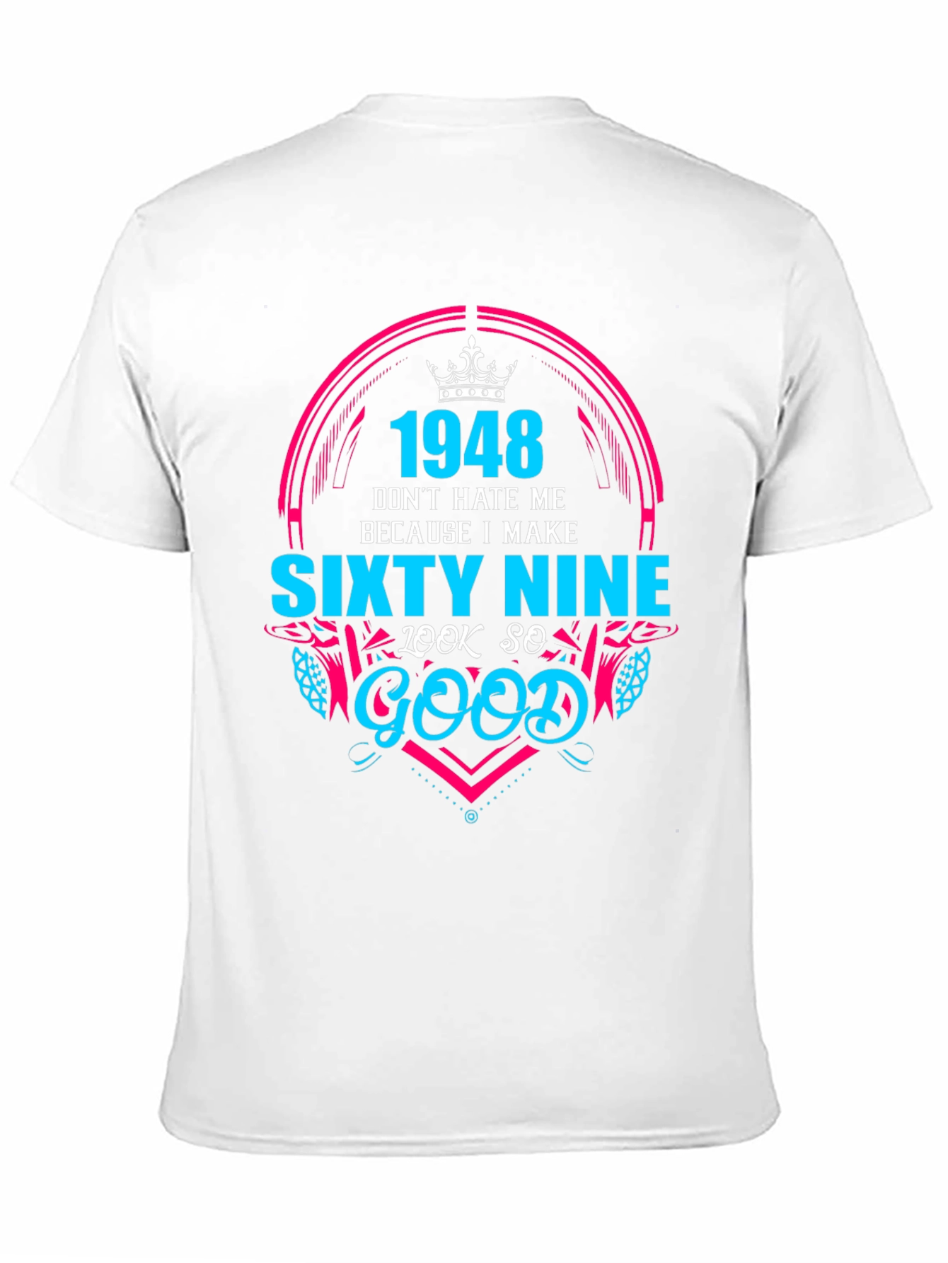 Black 1948 Birthday Sixty Nine T-Shirt view 11