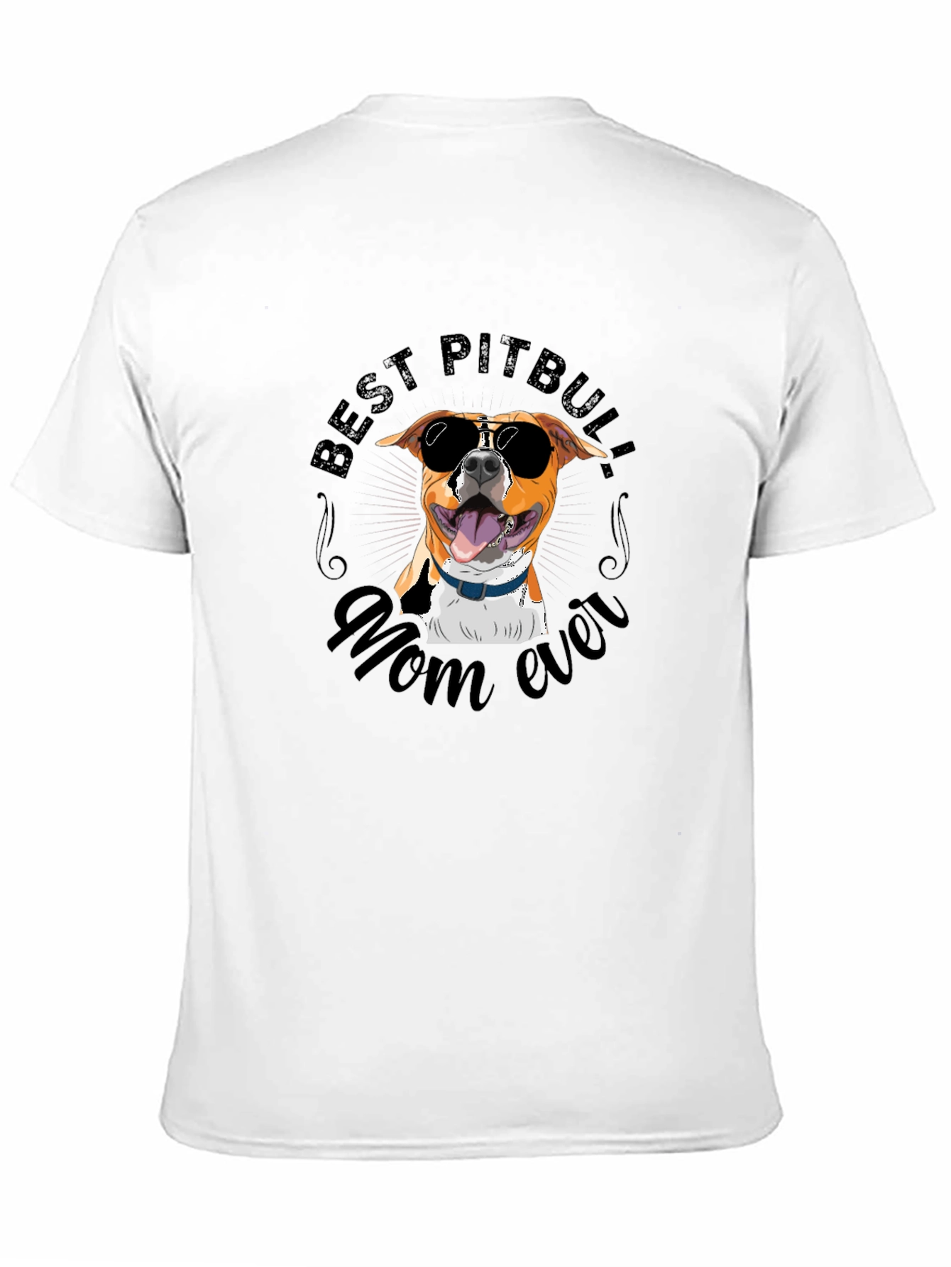 Black Best Pitbull Mom Ever T-Shirt view 11