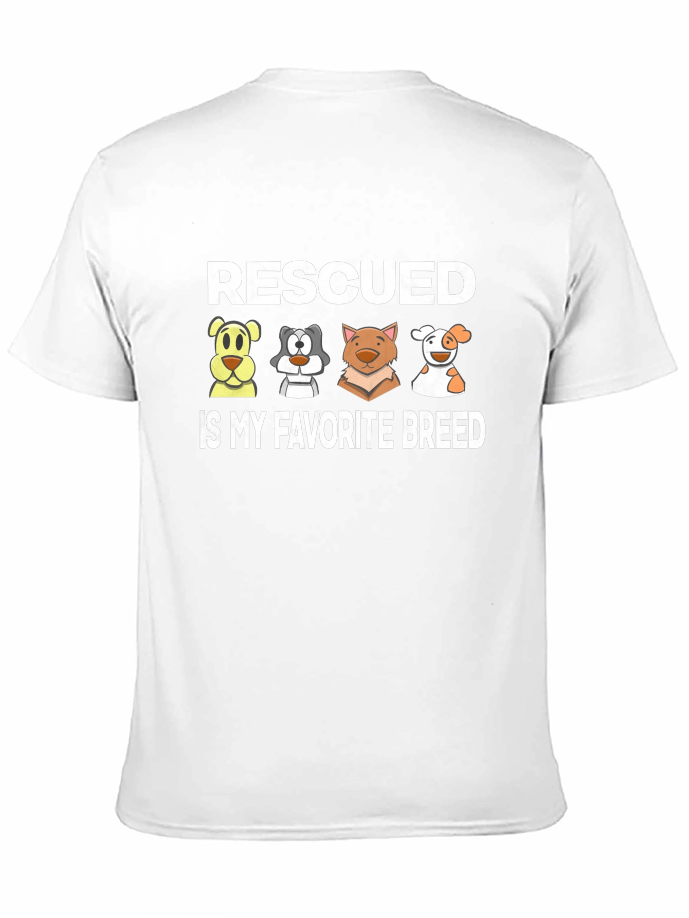Black Rescued Is My Favorite Breed T-Shirt view 11