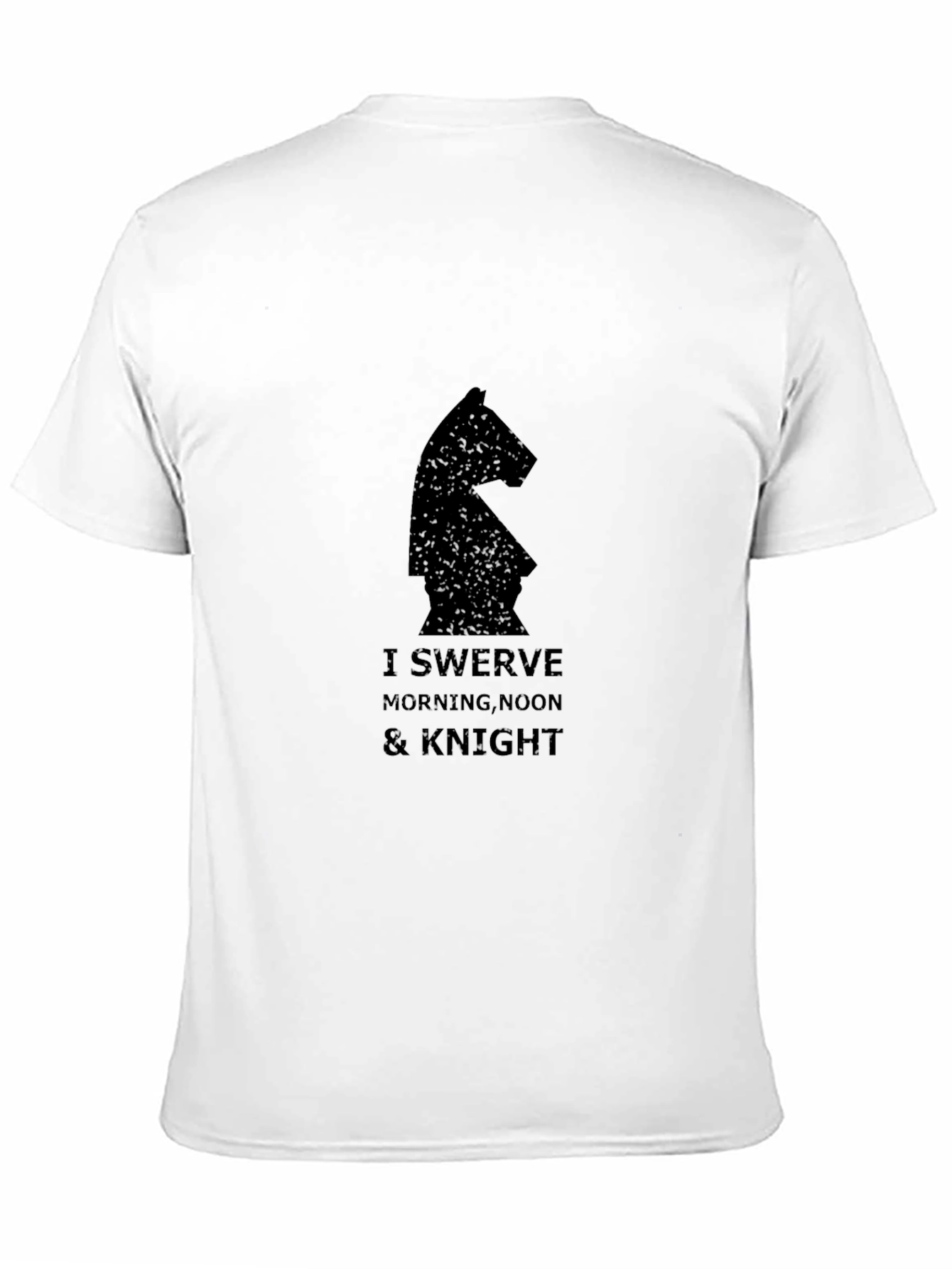 Black I Swerve Knight T-Shirt - Chess Graphic Tee view 11
