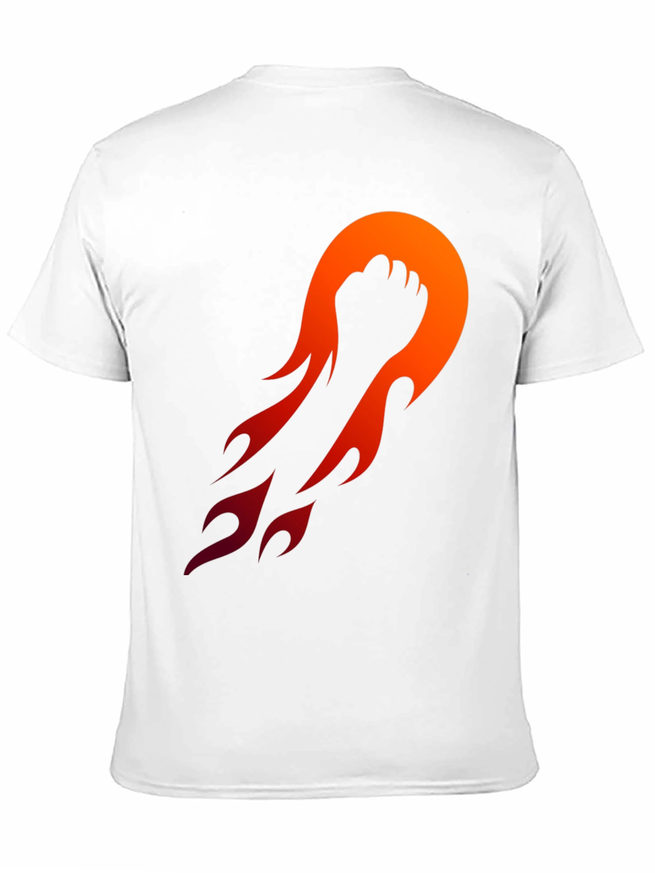 Black Fiery Fist Graphic Tee - Black Cotton Blend view 11