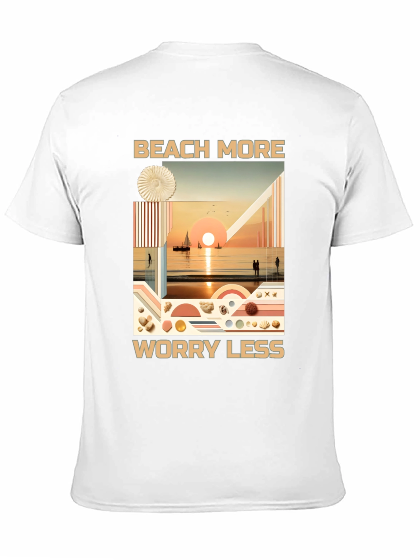 Black Beach More Worry Less Graphic Tee view 11