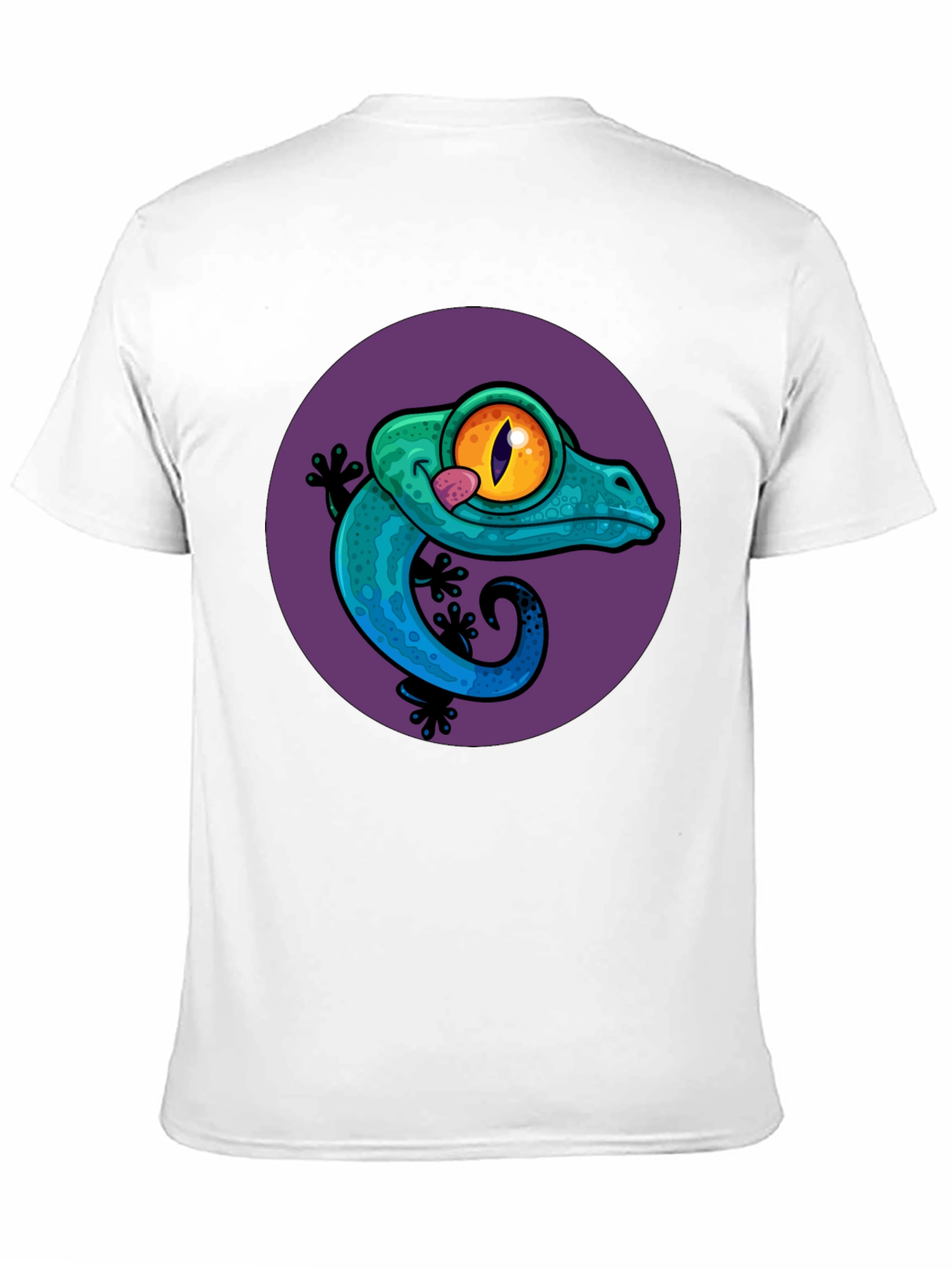 Black Gecko Graphic Tee - Cool Lizard Design T-Shirt view 11