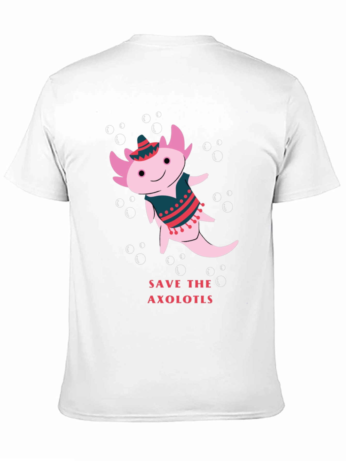 Black Save the Axolotls T-Shirt view 11