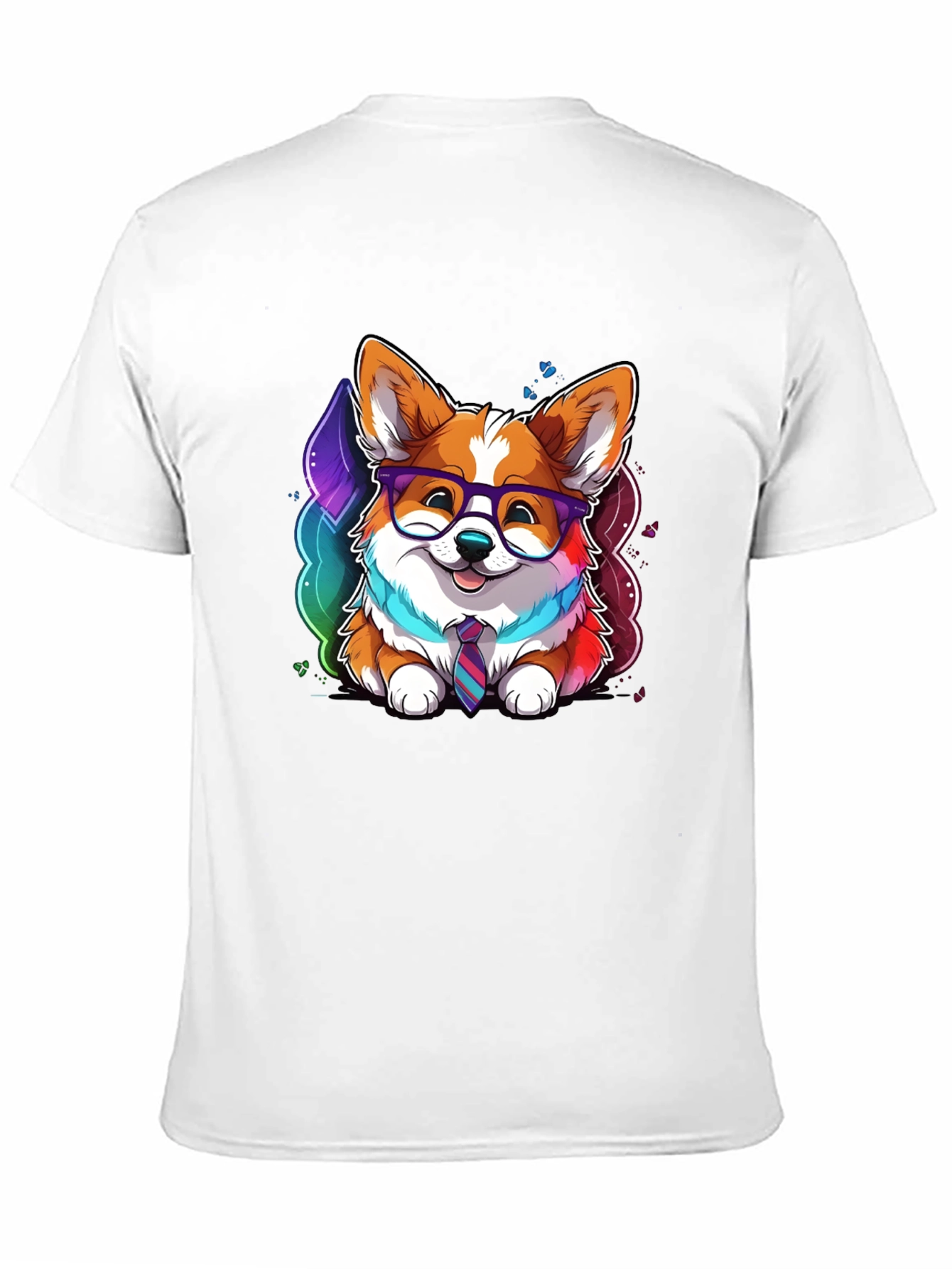 Black Corgi in Glasses T-Shirt view 11
