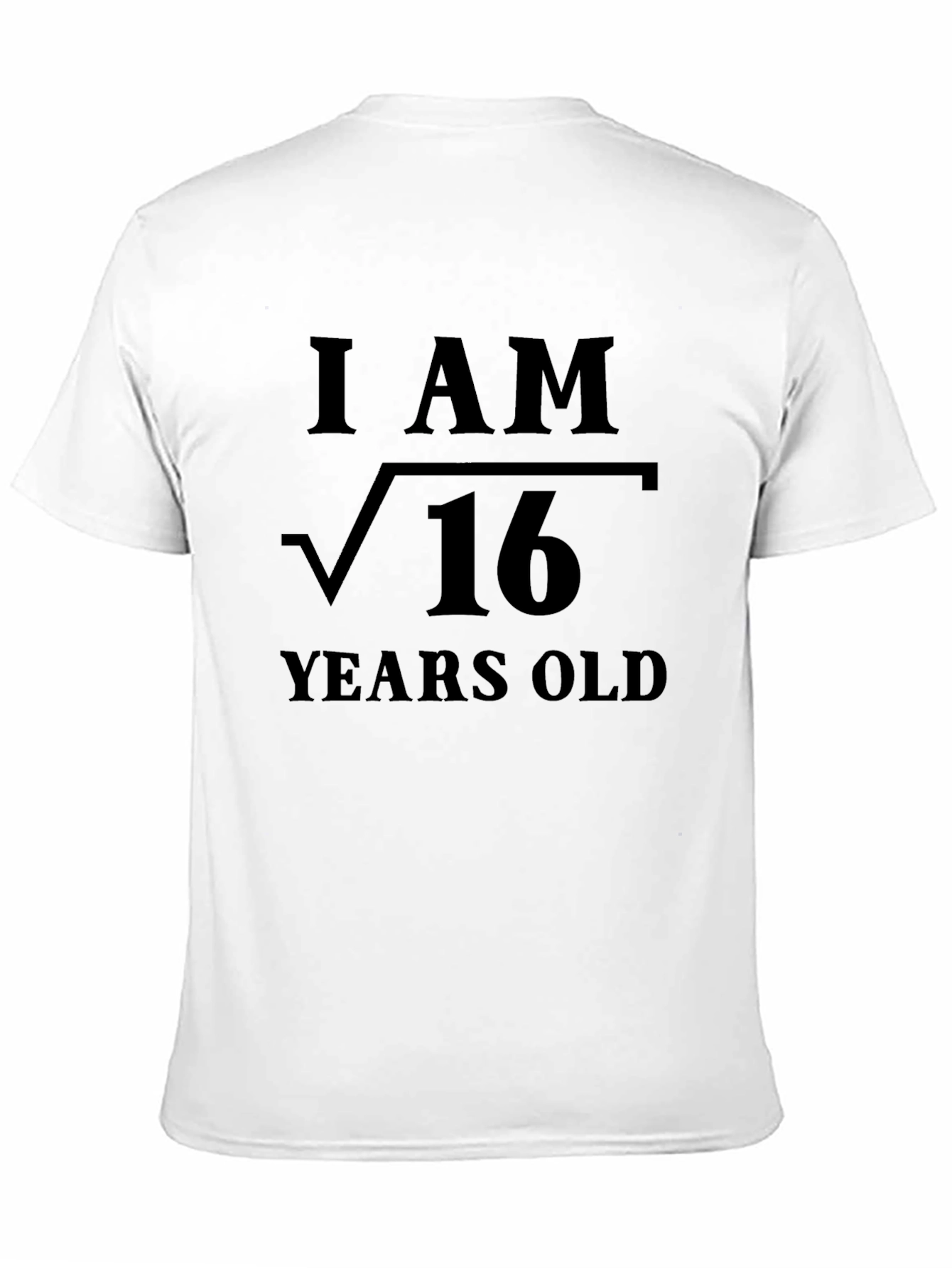 Black I Am Root 16 Years Old T-Shirt, Math Birthday Tee view 11