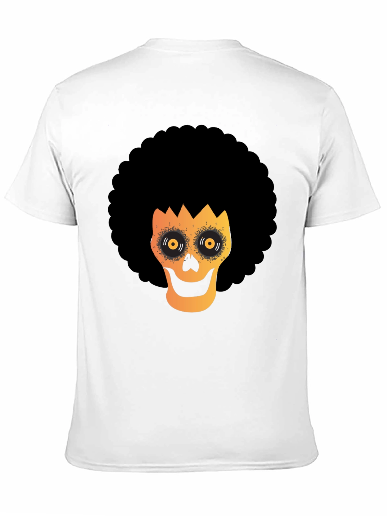 Black Afro Skull Graphic Tee - Spooky Fun! view 11