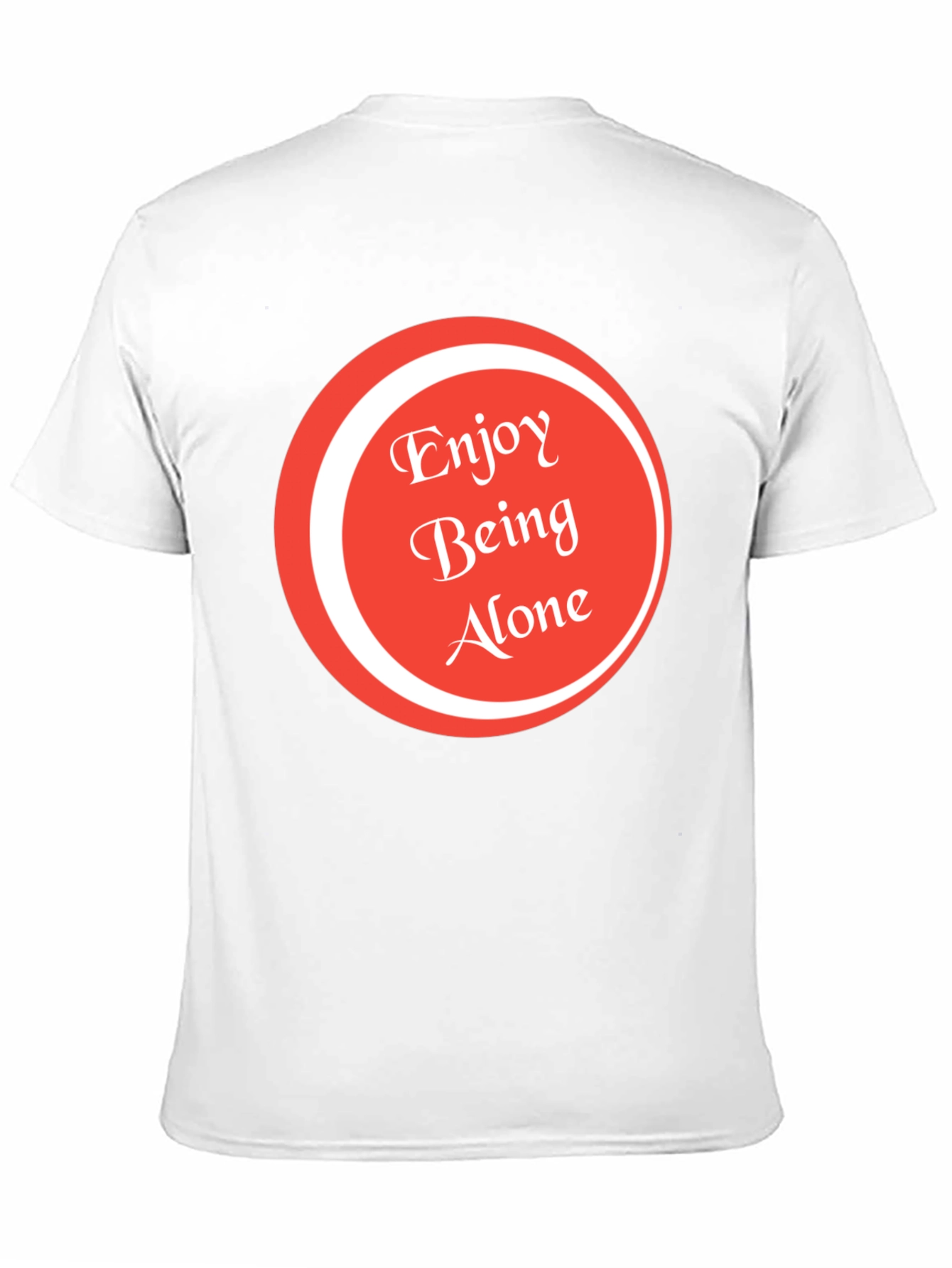 Black Enjoy Being Alone Graphic Tee - Soft Cotton view 11