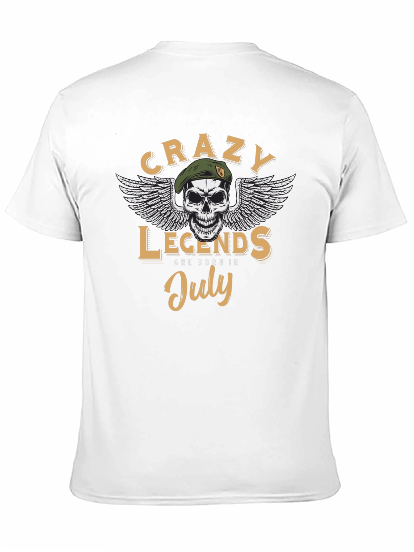 Black Crazy Legends Born in July T-Shirt view 11