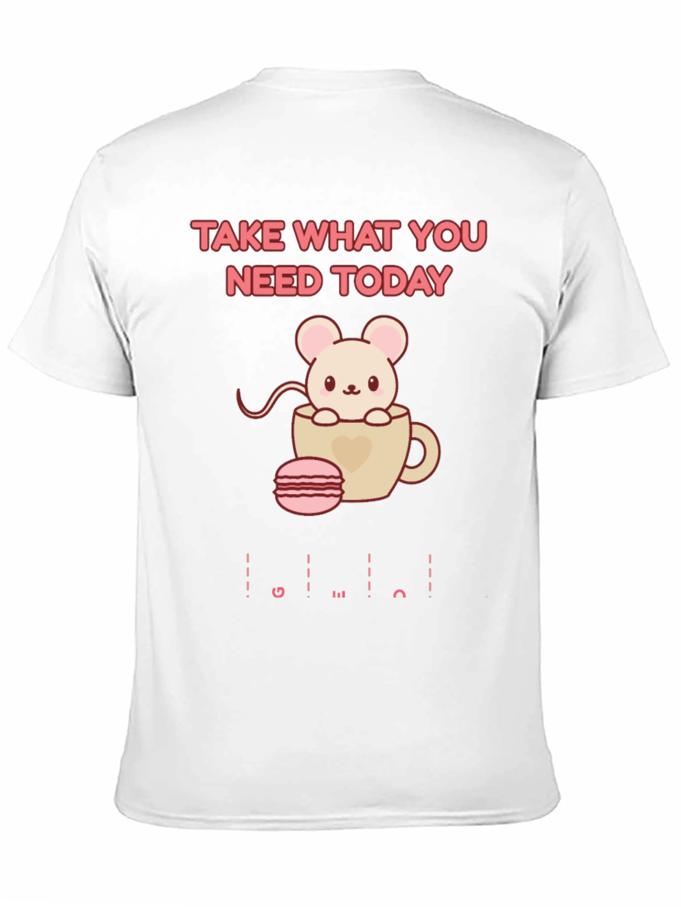 Black Cute Mouse in Cup T-Shirt - Take What You Need view 11