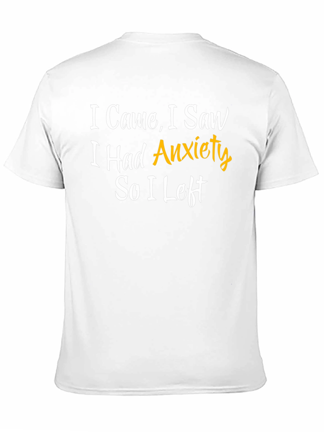 Black Anxiety Humor T-Shirt view 11
