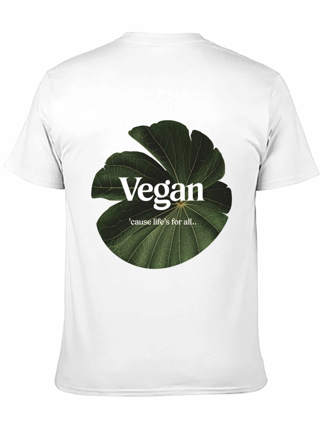 Black Vegan Life T-Shirt - Cause Life's For All - Plant-Based Style view 11