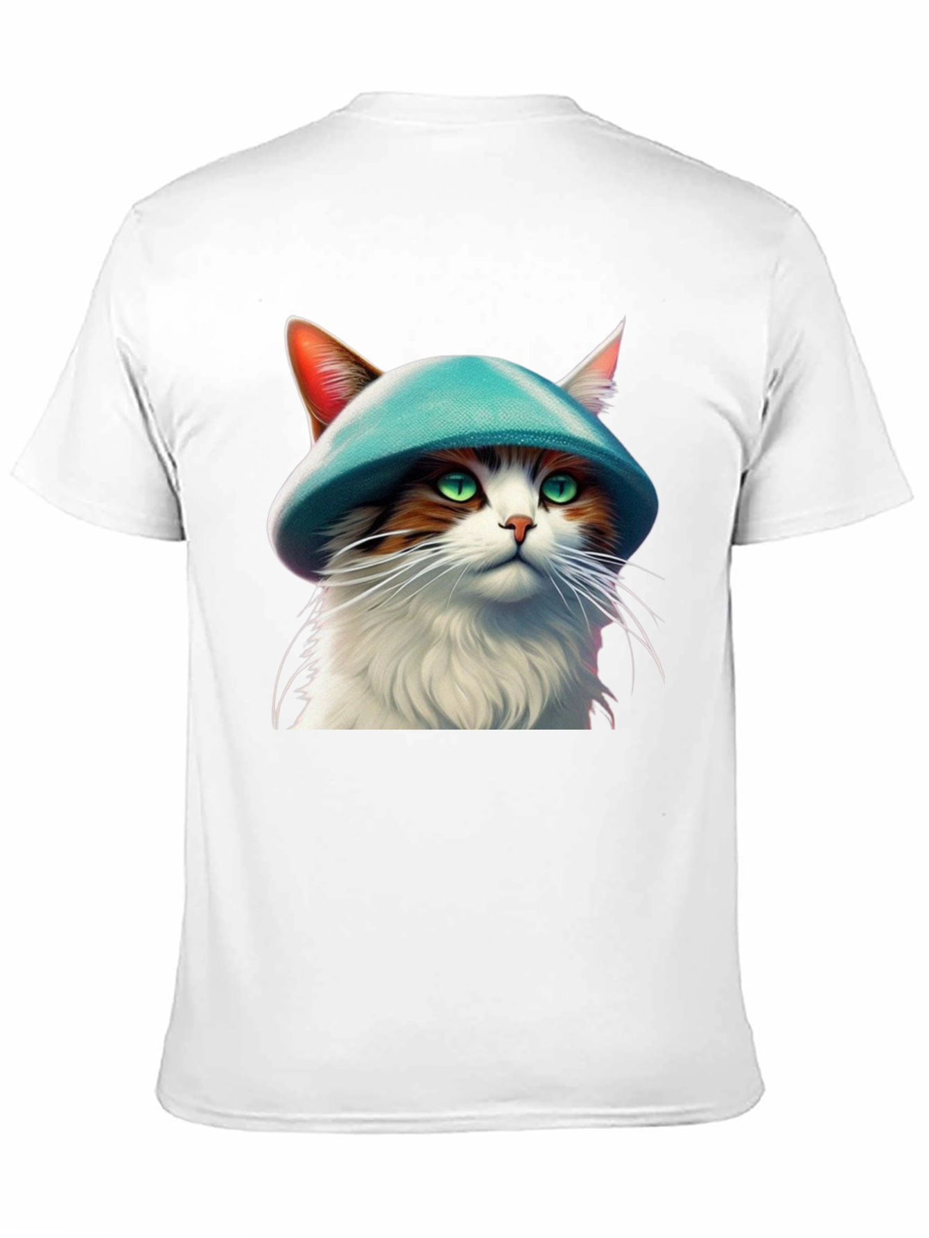 Black Cat with Hat Graphic T-Shirt view 11