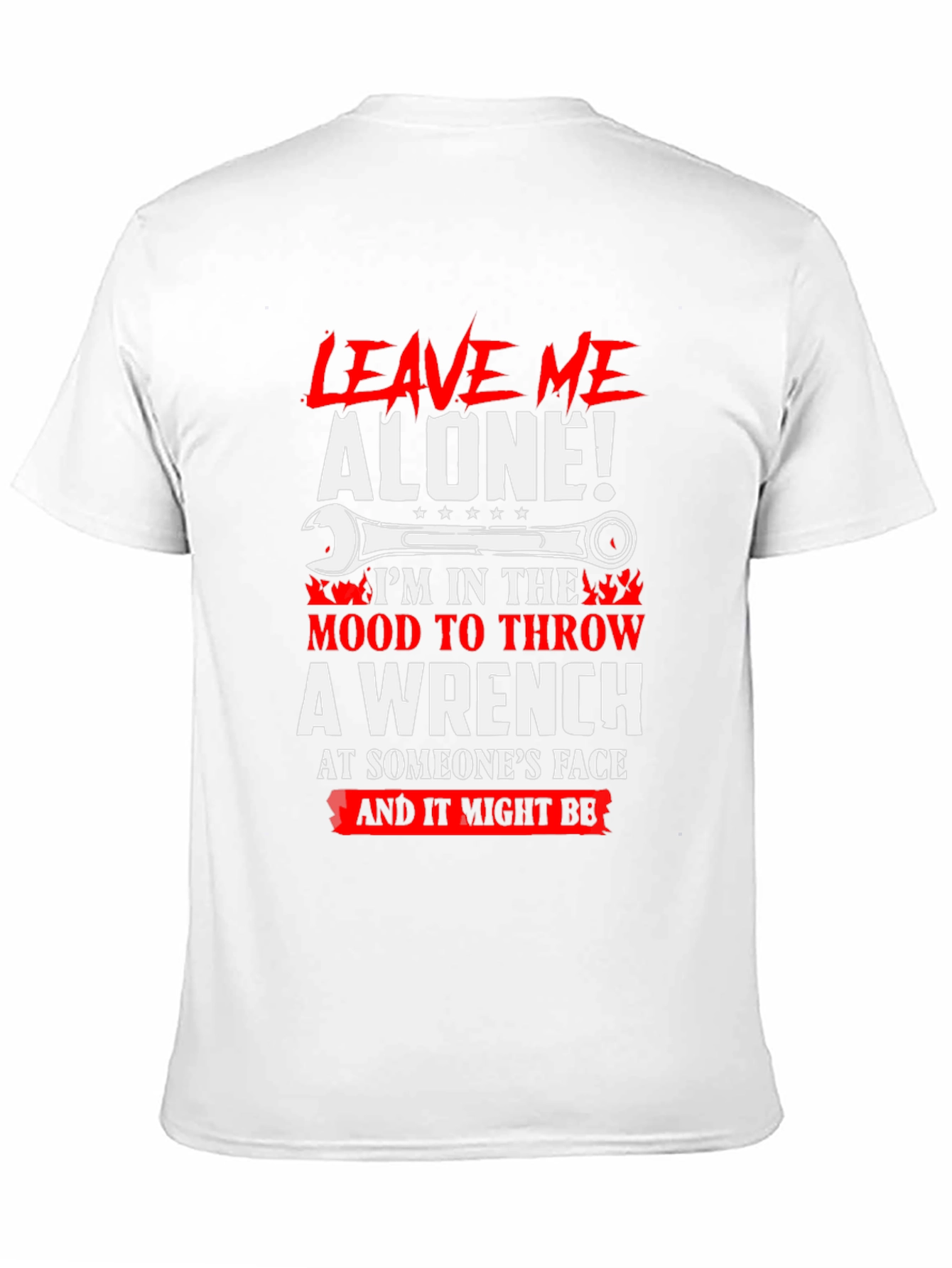 Black Leave Me Alone Wrench T-Shirt view 11