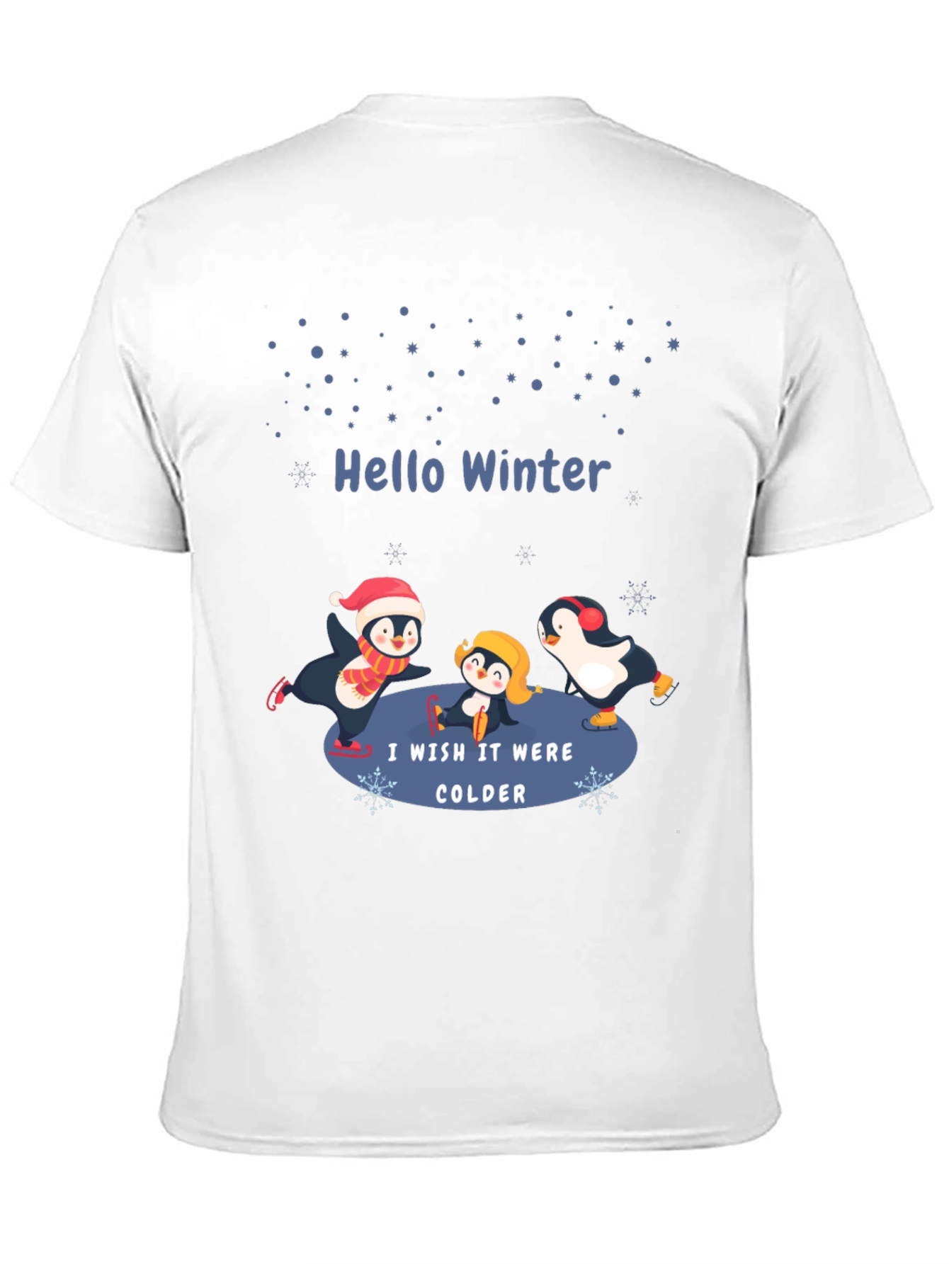 Black Winter Penguin Graphic T-Shirt view 11