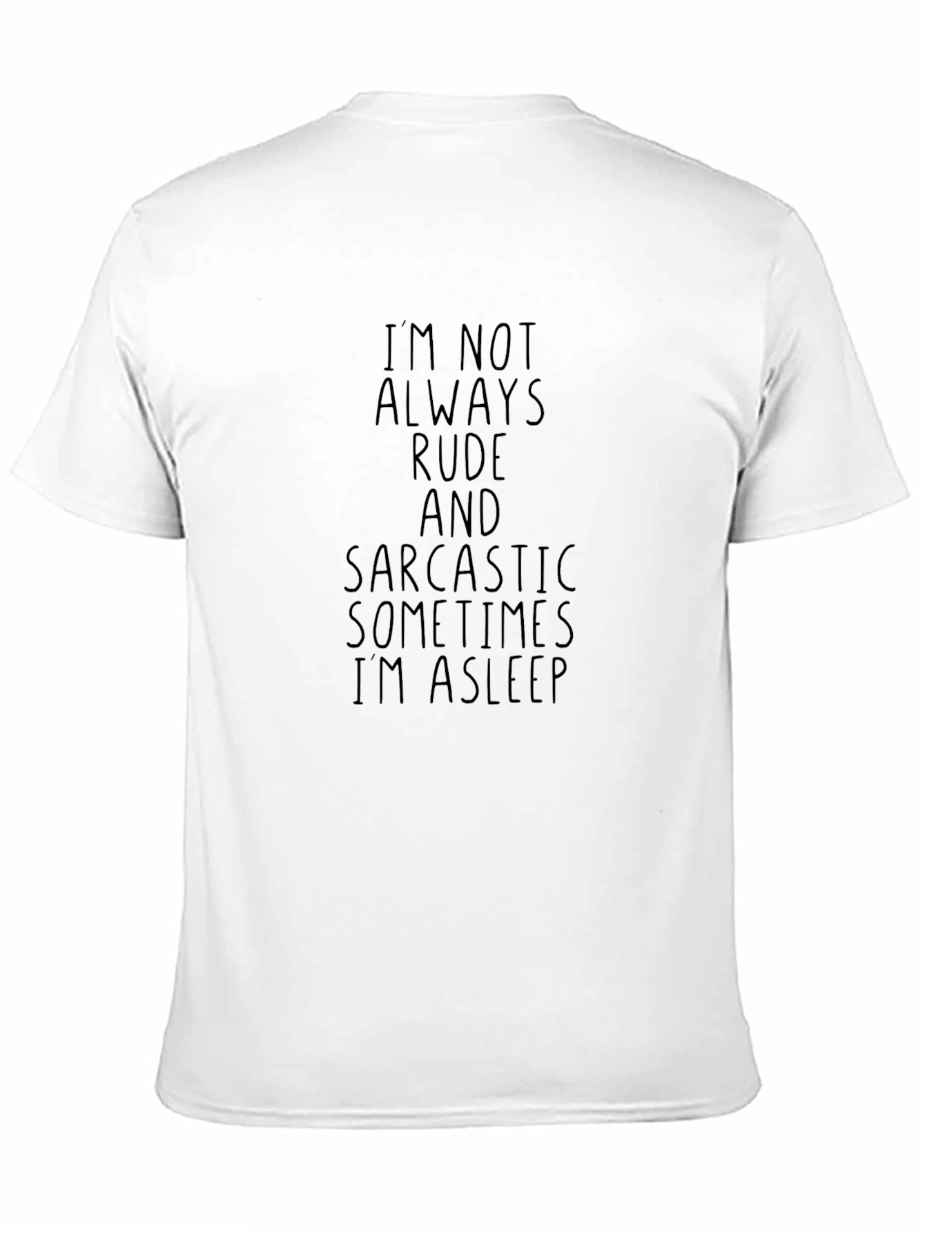 Black Sarcastic Sleepy T-Shirt - Black Graphic Tee view 11