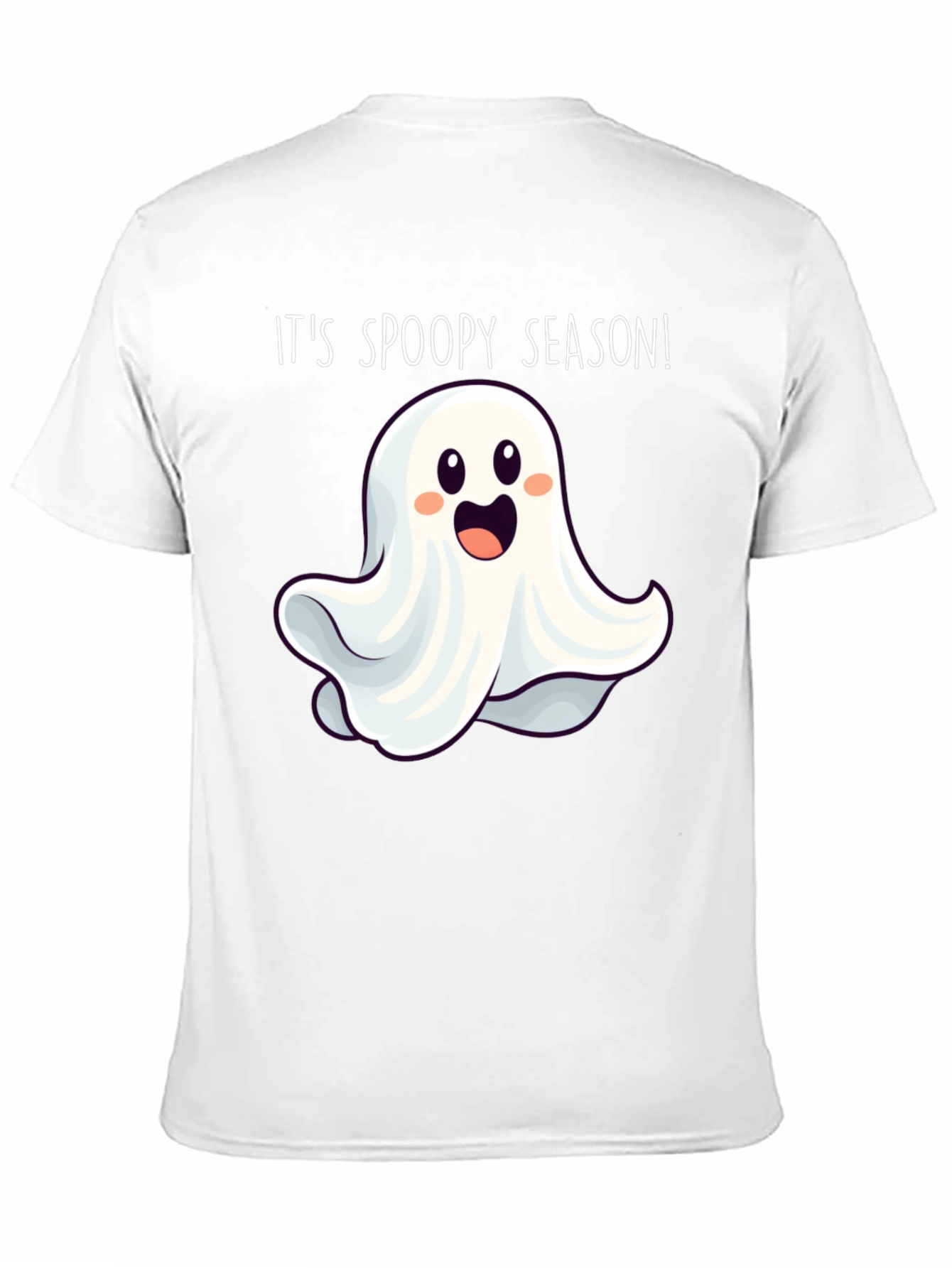 Black Spoopy Season Ghost T-Shirt view 11