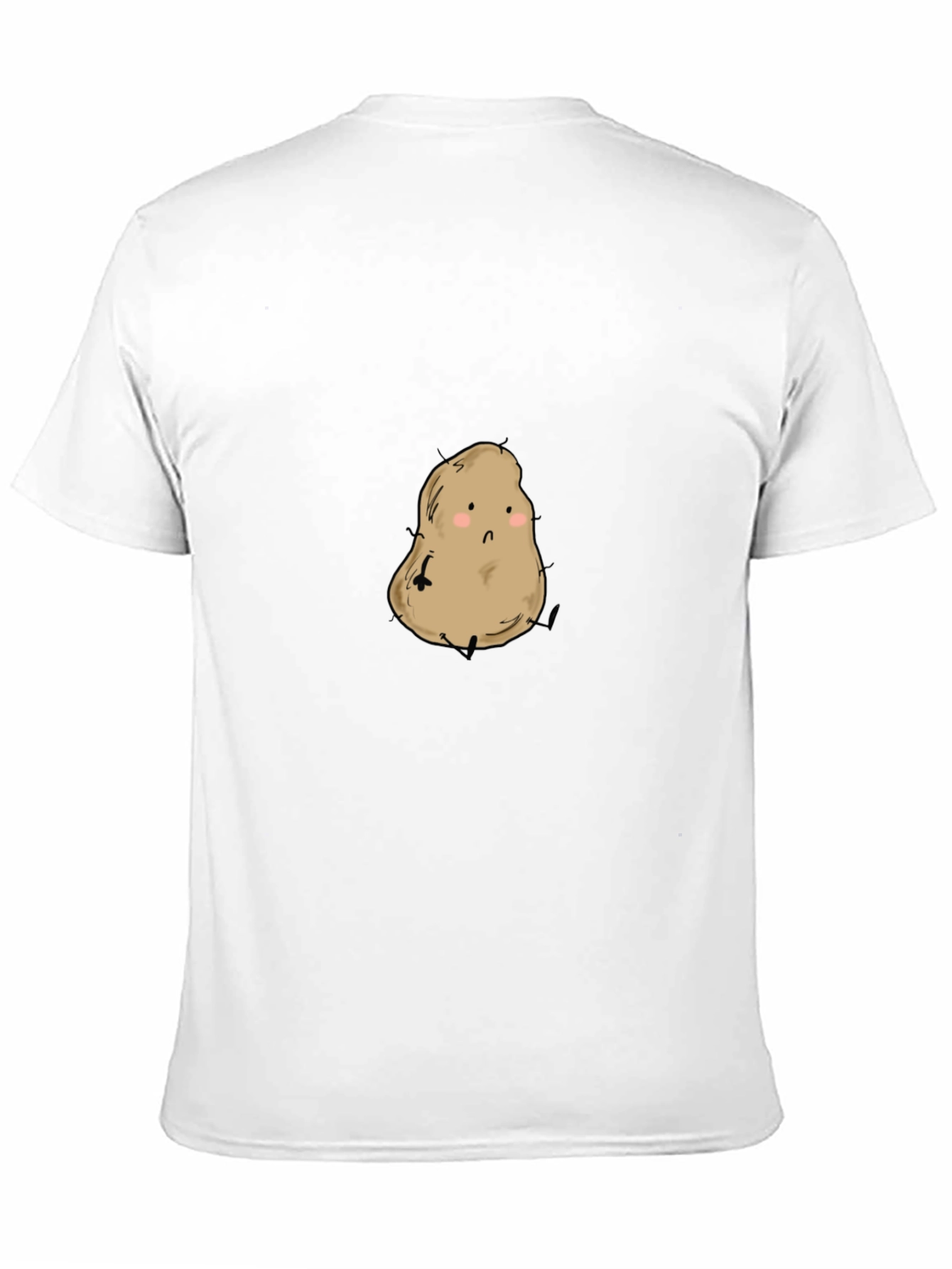 Black Cute Potato Graphic Tee - Unisex Black Shirt view 11