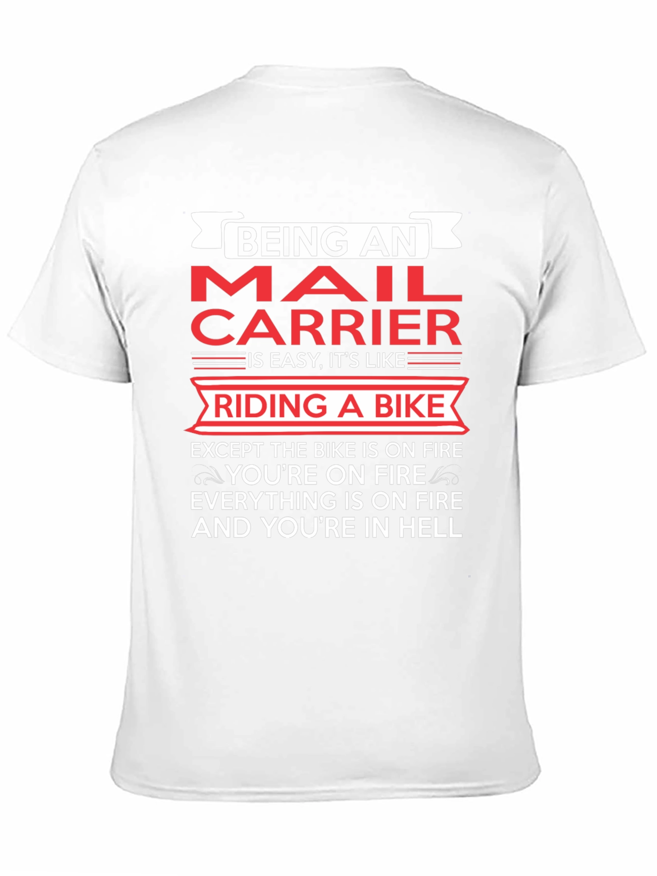 Black Mail Carrier T-Shirt: On Fire Humor view 11