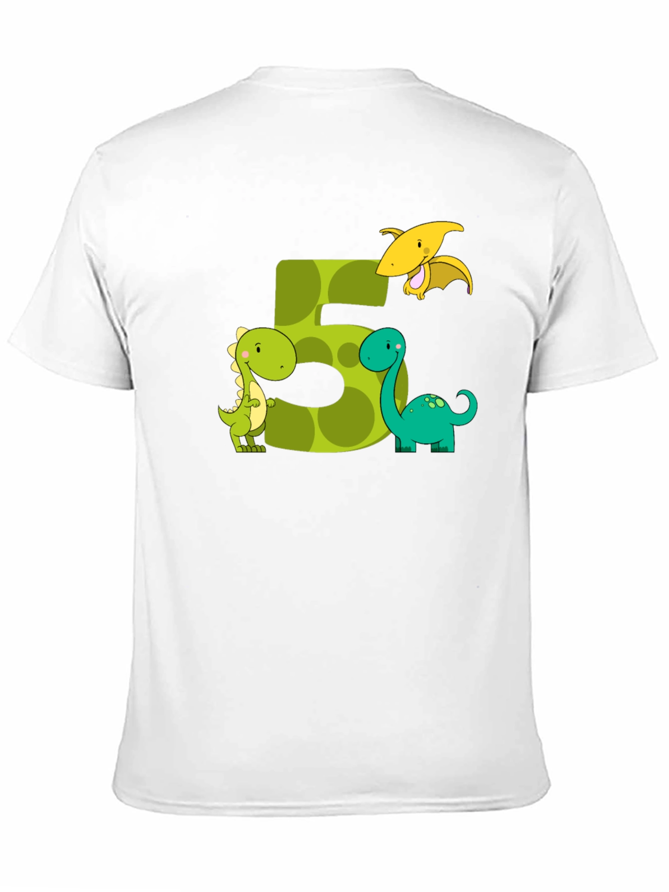 Dinosaur Birthday Number 5 T-Shirt - 11