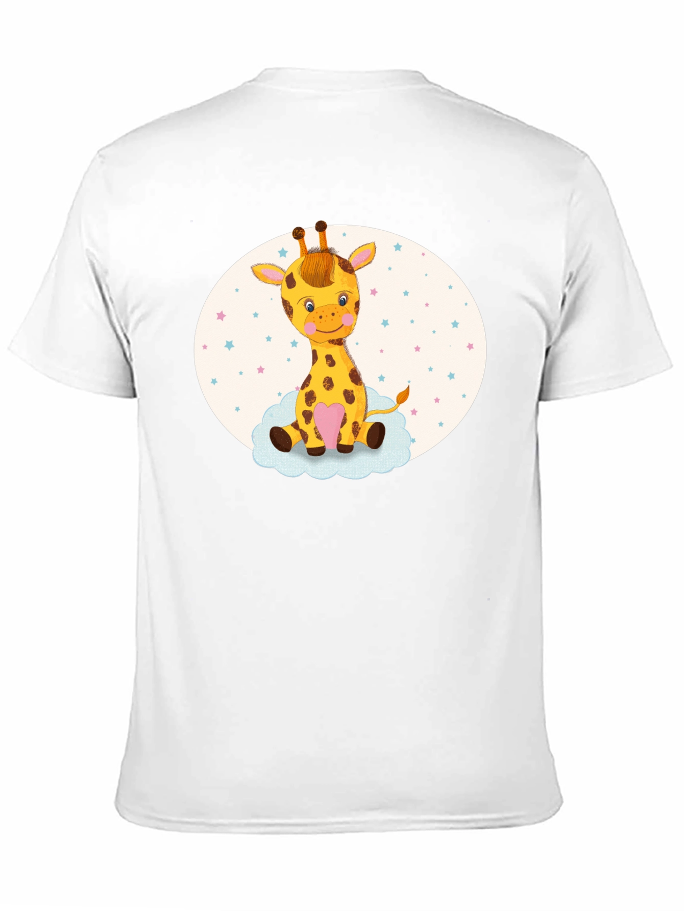 Black Cute Giraffe Tee - Cartoon Animal Graphic view 11