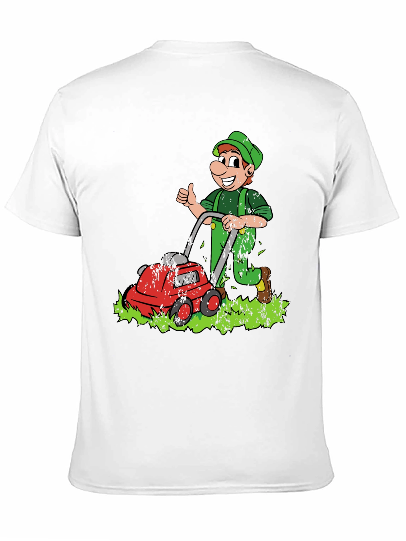 Black Lawn Mower Man Cartoon Graphic T-Shirt view 11