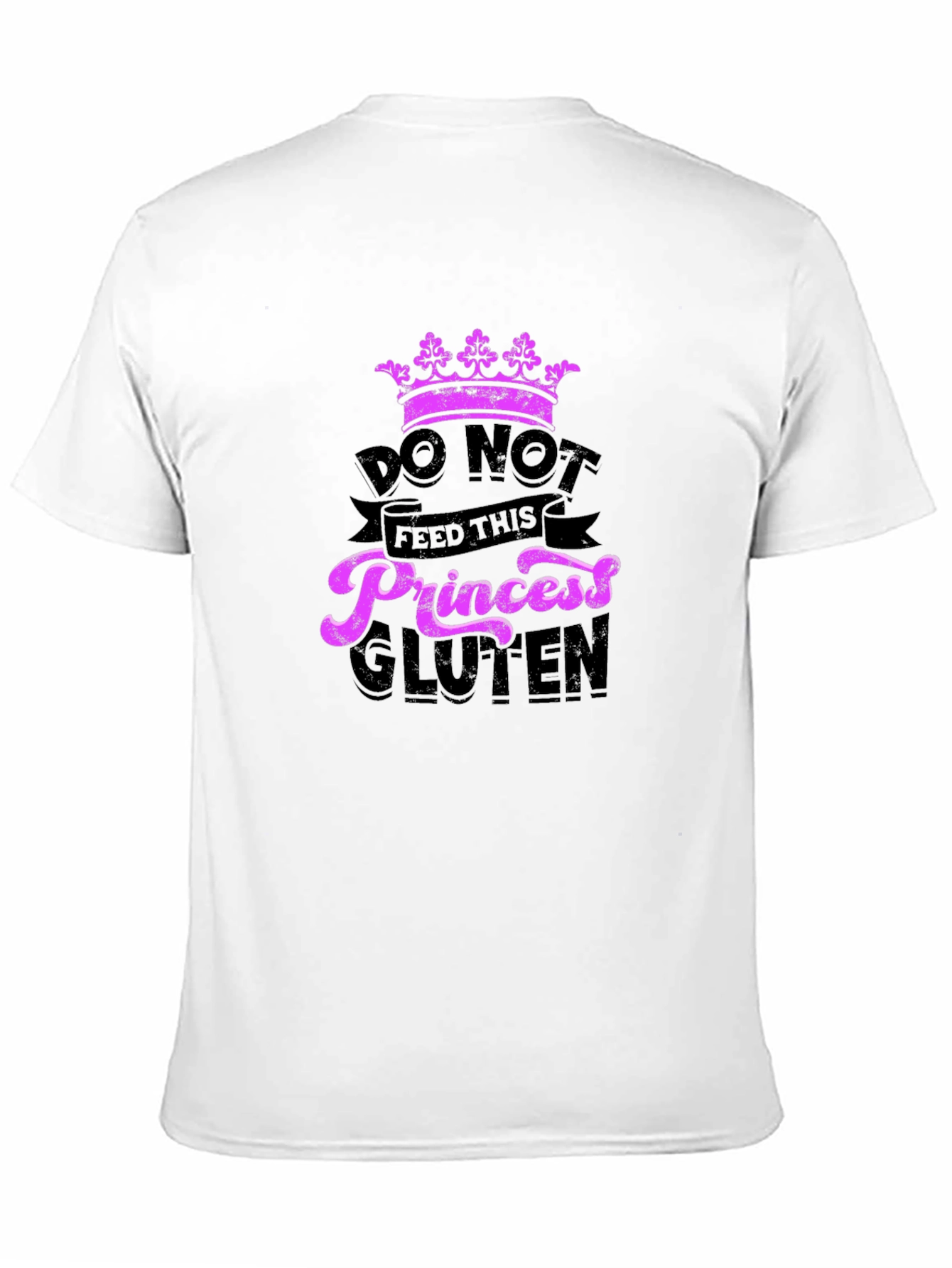 Black Do Not Feed This Princess Gluten Graphic Tee view 11