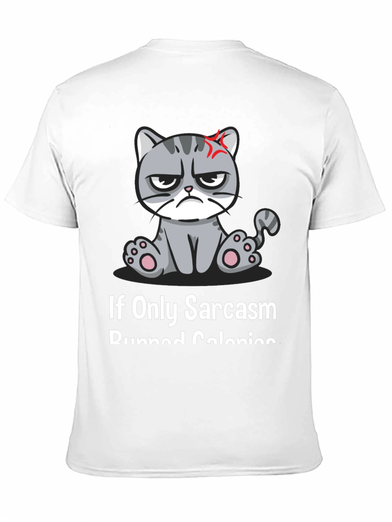 Black Sarcastic Cat T-Shirt - Grumpy Kitty Humor Tee view 11