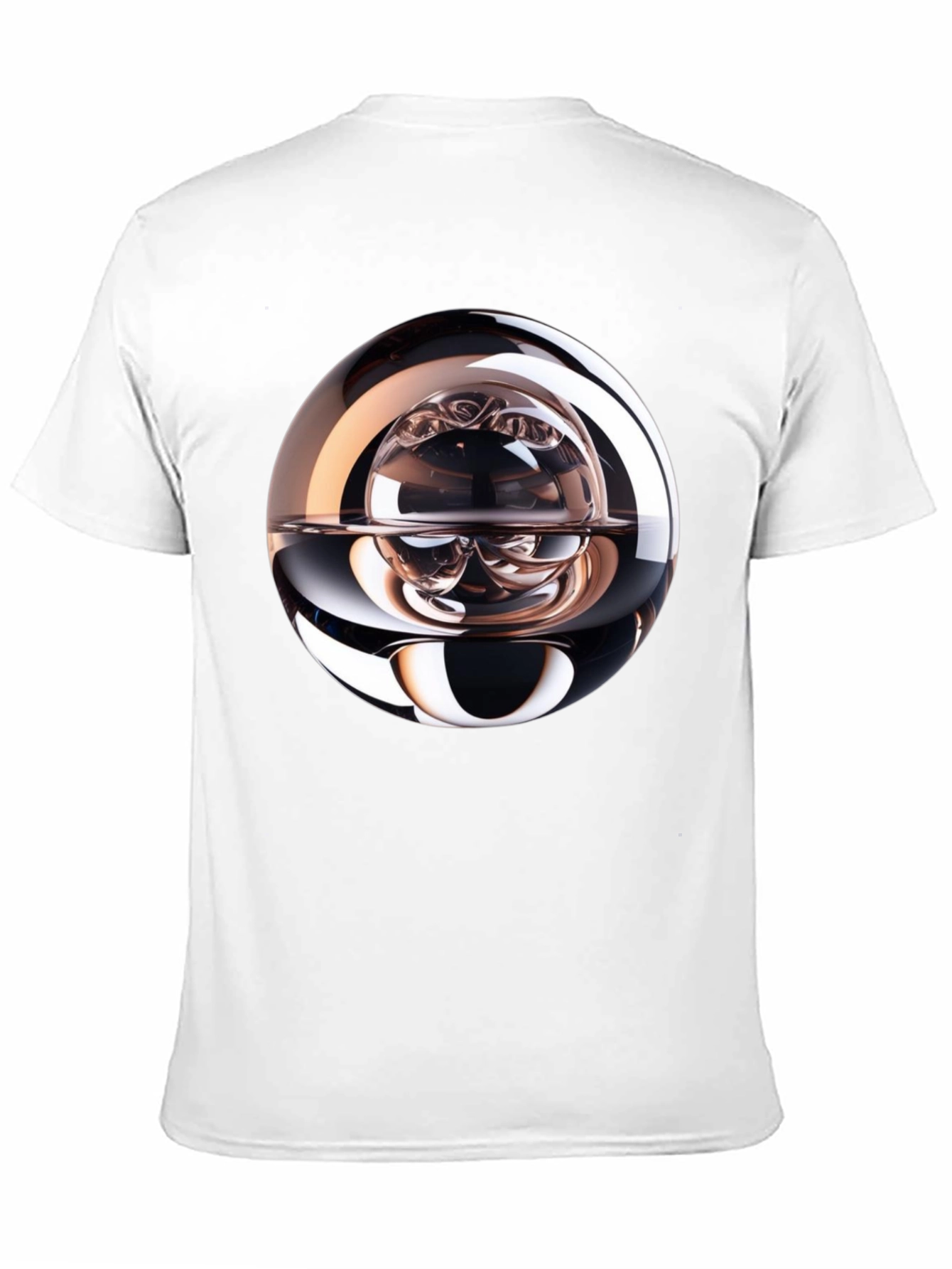 Black Abstract Sphere Graphic Tee - Modern Black T-Shirt view 11