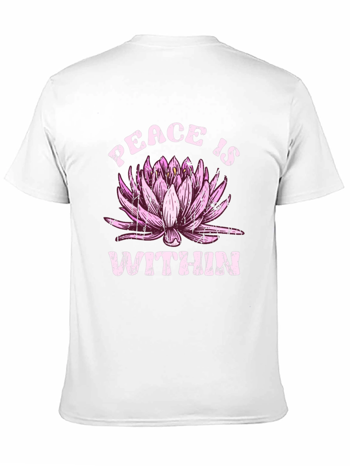 Black Peace Within Lotus Graphic Black T-Shirt view 11